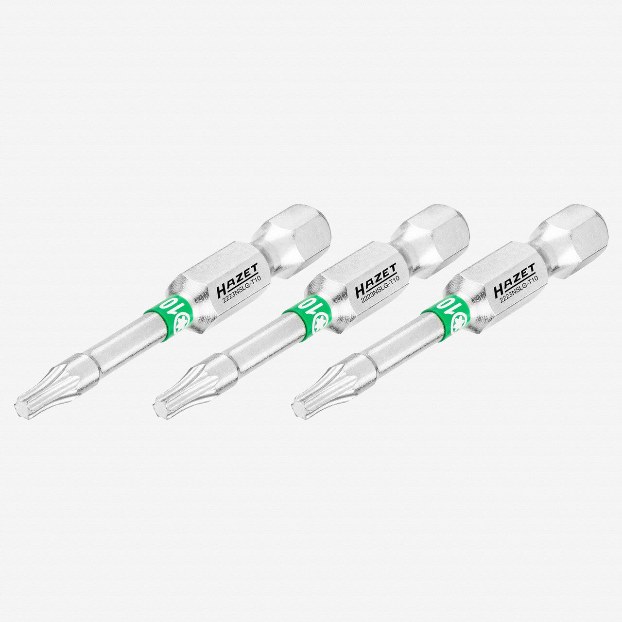 Hazet 2223NSLG - T10/3 Torx T10 x 50 mm Torsion Bit, 3 Pieces - HZ2223NSLG-T10/3 - KC Tool