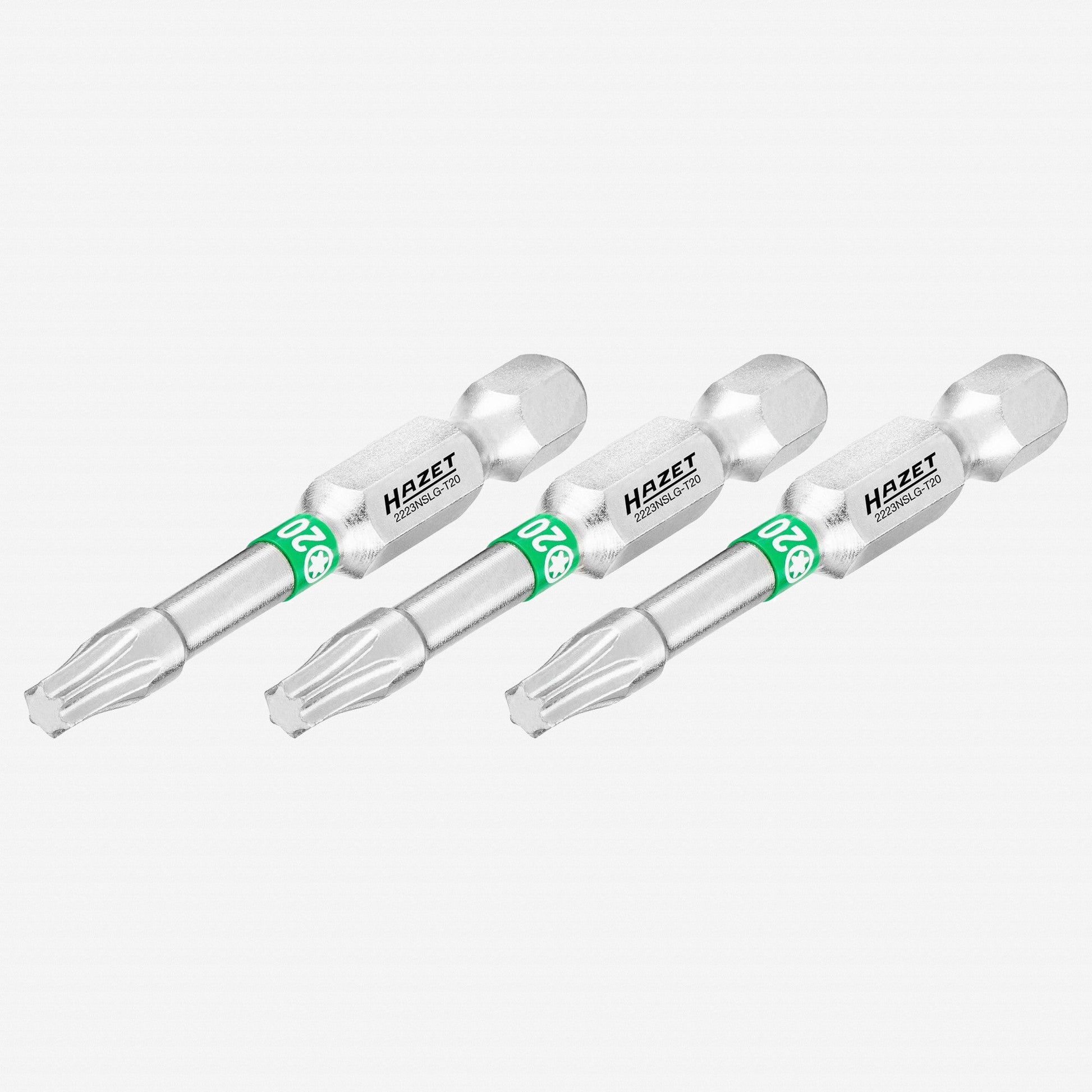 Hazet 2223NSLG-T20/3 TORX® T20 x 50 mm Torsion Bit, 3 Pieces - HZ2223NSLG-T20/3 - KC Tool