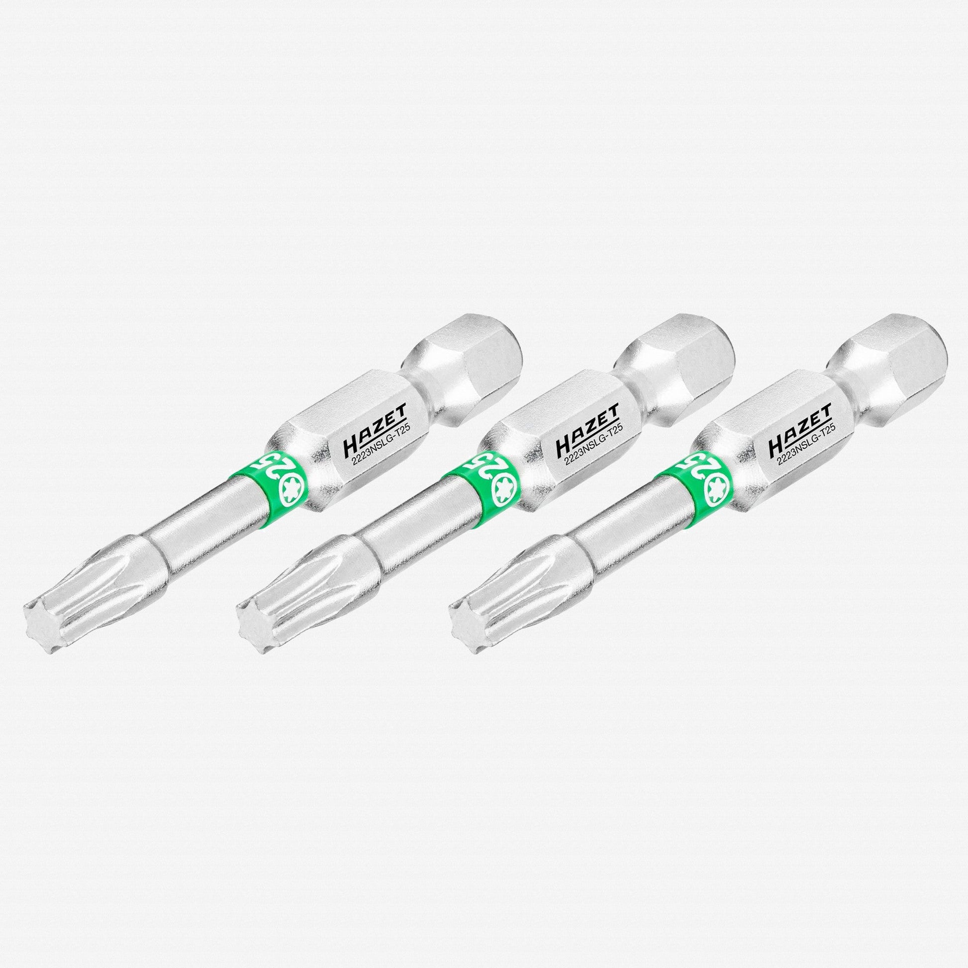 Hazet 2223NSLG-T25/3 TORX® T25 x 50 mm Torsion Bit, 3 Pieces - HZ2223NSLG-T25/3 - KC Tool