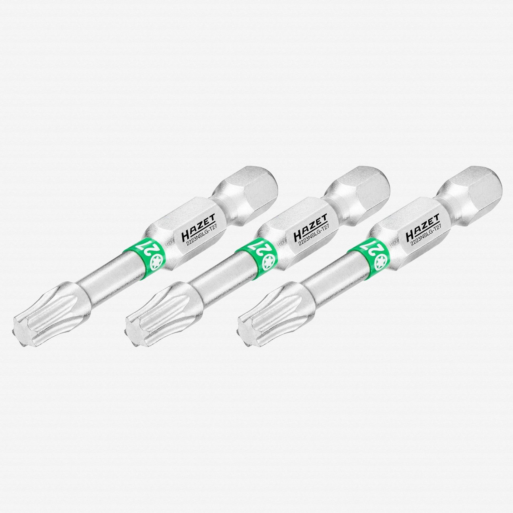 Hazet 2223NSLG-T27/3 TORX® T27 x 50 mm Torsion Bit, 3 Pieces - HZ2223NSLG-T27/3 - KC Tool