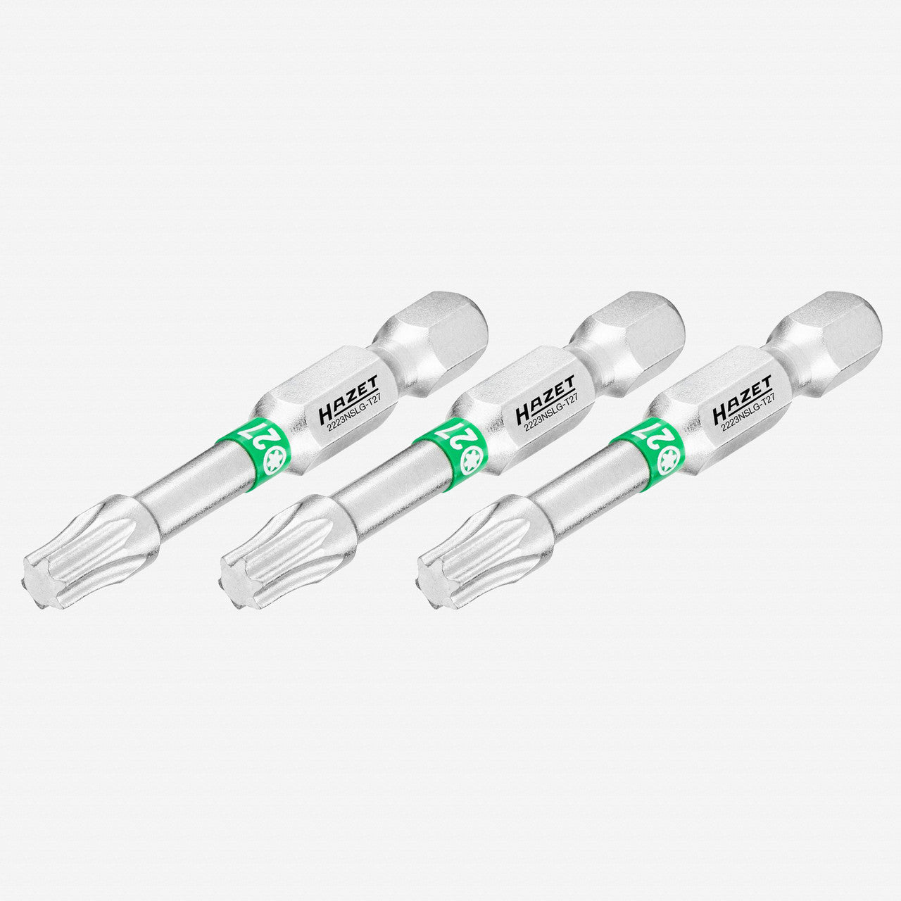 Hazet 2223NSLG - T27/3 Torx T27 x 50 mm Torsion Bit, 3 Pieces - HZ2223NSLG-T27/3 - KC Tool