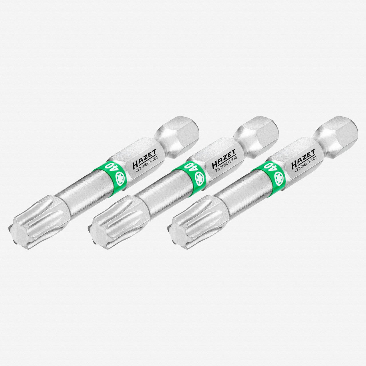 Hazet 2223NSLG - T40/3 Torx T40 x 50 mm Torsion Bit, 3 Pieces - HZ2223NSLG-T40/3 - KC Tool