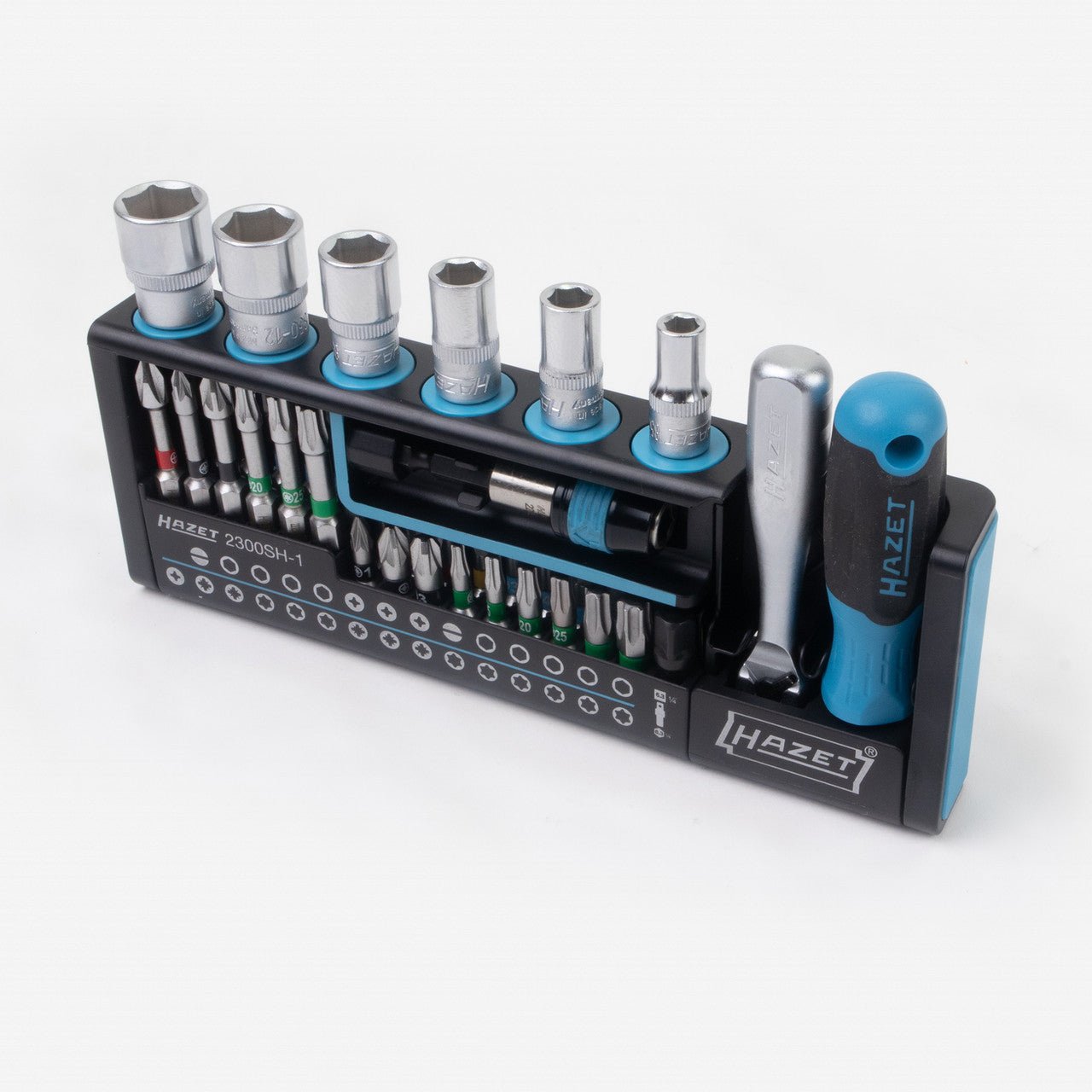 Hazet 2300SH - 1 Smartholder 1/4" Socket/Bit Set, 39 Pieces - HZ2300SH-1 - KC Tool