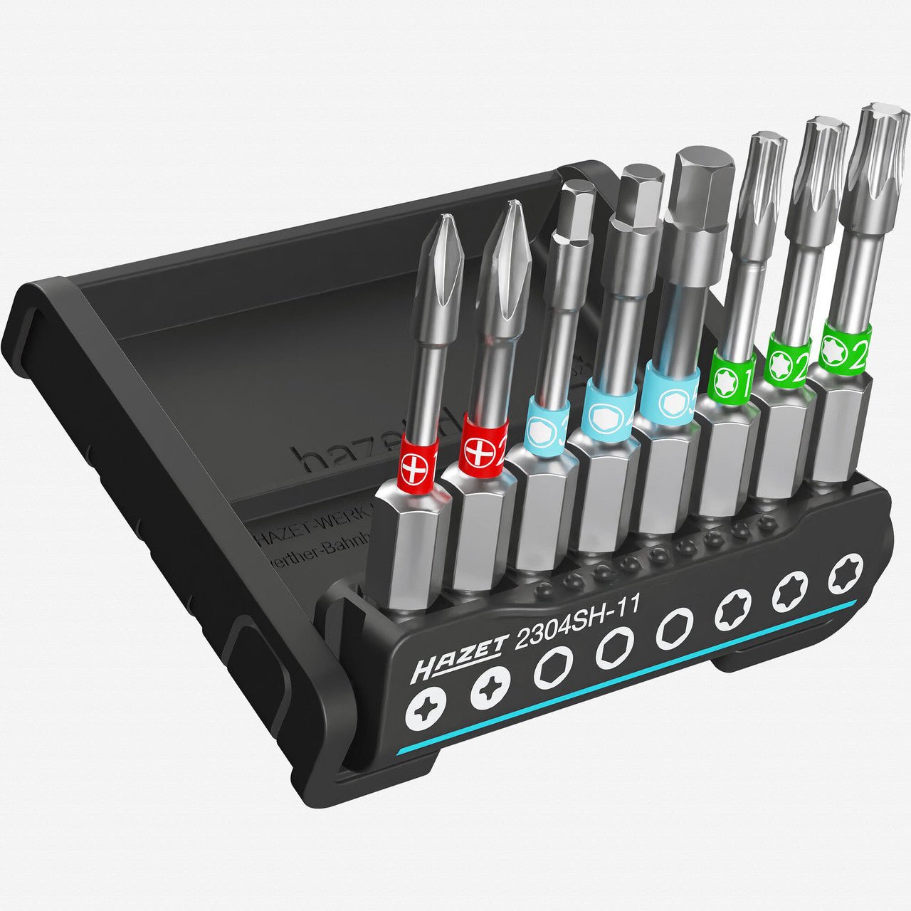 Hazet 2304SH - 11 SmartHolder Torx/PH/Hex Bit Set, Long, 8 Pieces - HZ2304SH-11 - KC Tool