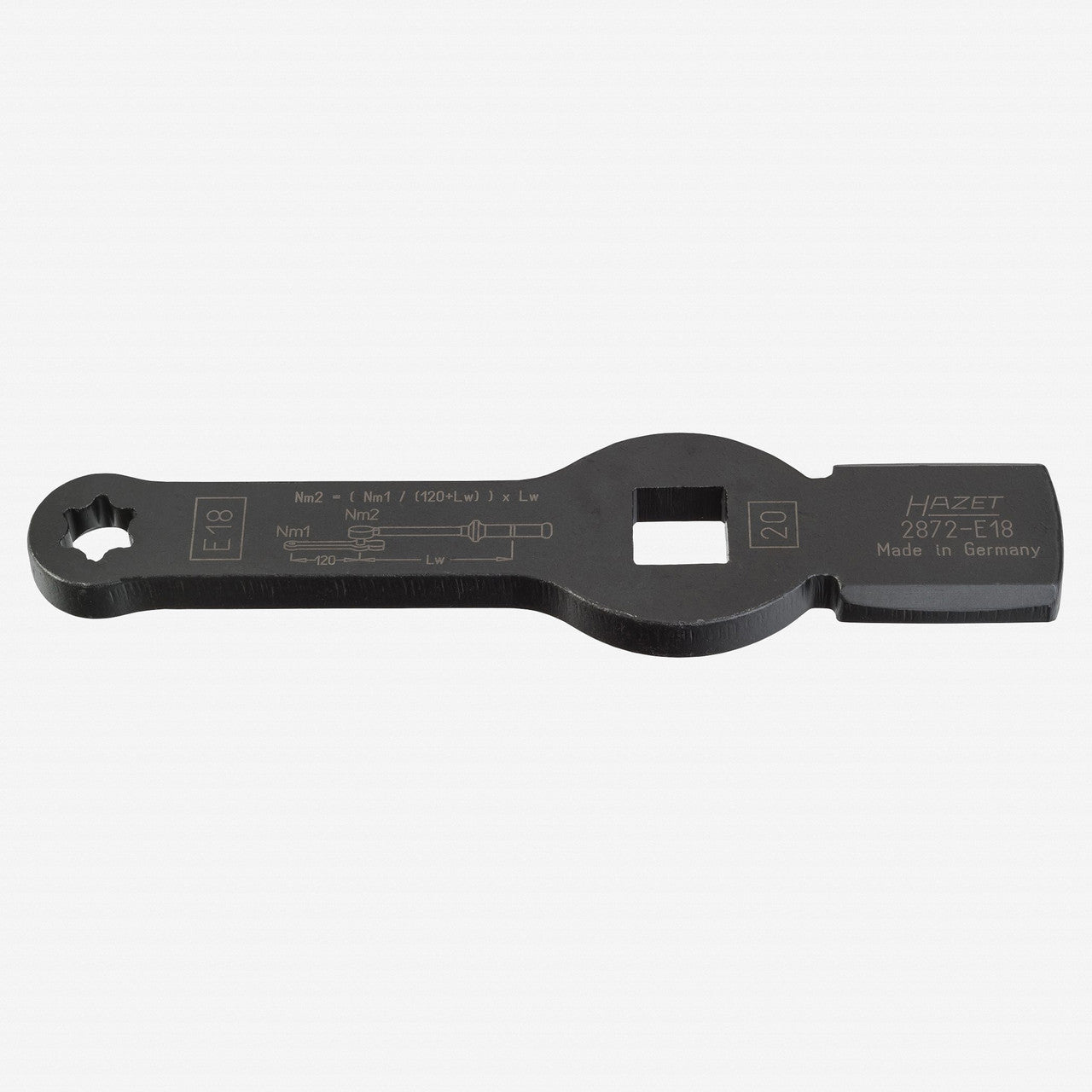 Hazet 2872 - E18 External Torx Slogging Wrench with 2 Striking Faces, Size E18 - HZ2872-E18 - KC Tool