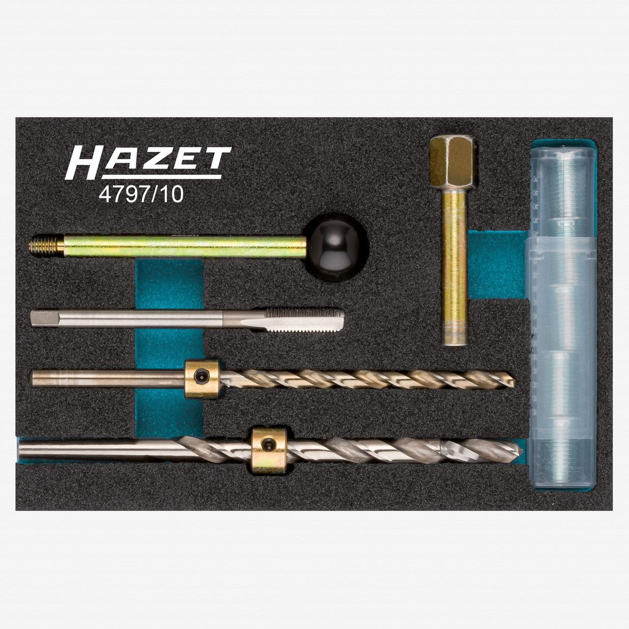 Hazet 4797/10 Thread Repair Tool Set for Mercedes CDI Injector Fastening Screw, 10 Pieces - HZ4797/10 - KC Tool