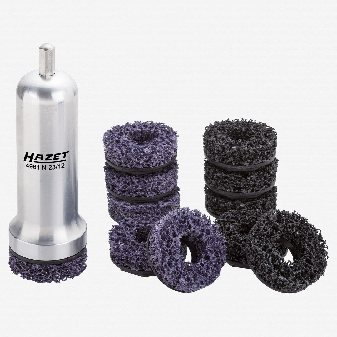 Hazet 4961N-23/12 Wheel Hub Grinder Set for Commercial Vehicles, 12 Pieces - HZ4961N-23/12 - KC Tool