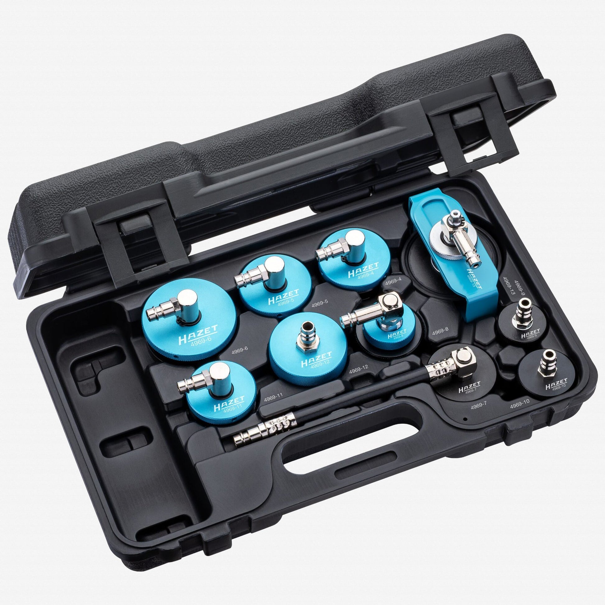 Hazet 4969 - 3/10 Brake Bleeding Adapter Set, 10 Pieces - HZ4969-3/10 - KC Tool