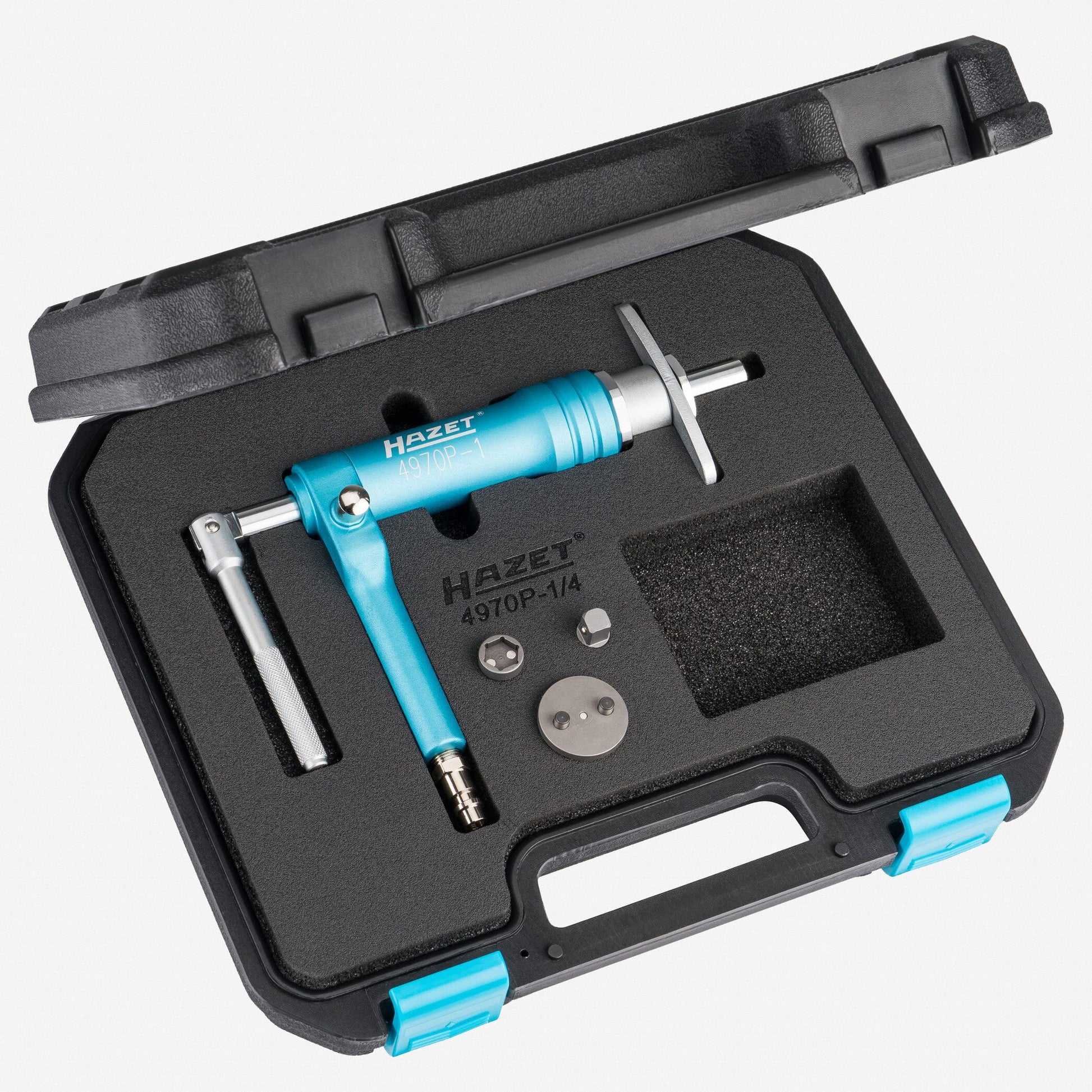 Hazet 4970P-1/4 Pneumatic Brake Piston Readjusting Tool Set, 4 Pieces - HZ4970P-1/4 - KC Tool