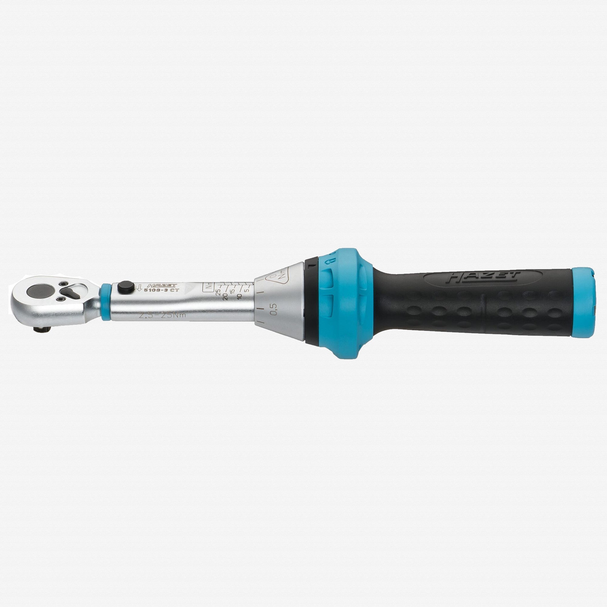 Hazet 5108-3CT 1/4" Torque Wrench, 2.5-25 Nm - HZ5108-3CT - KC Tool