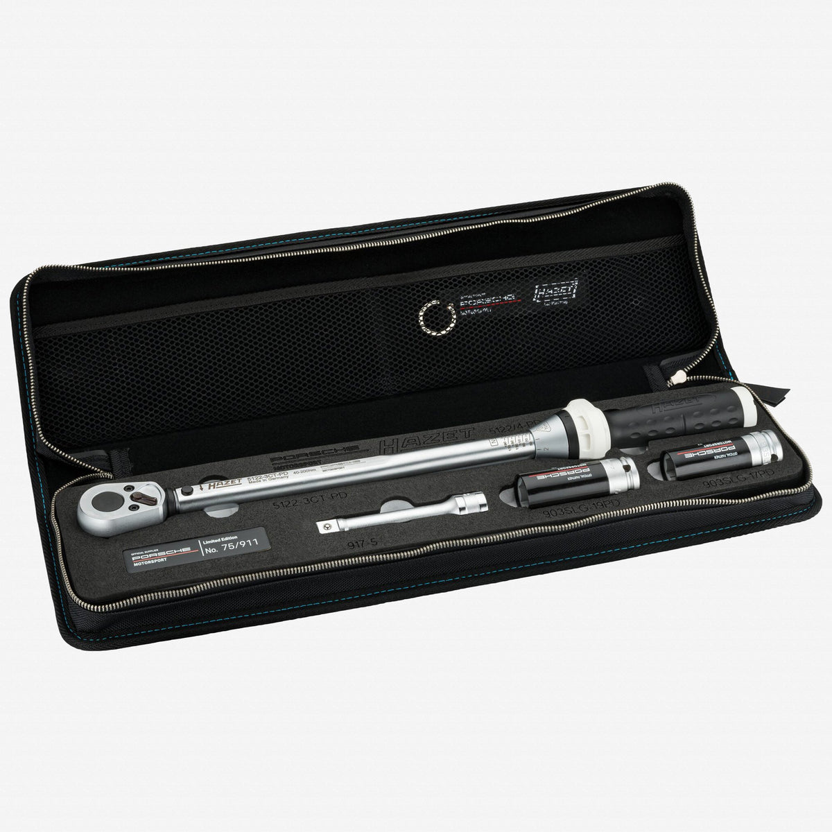 Hazet 5122/4-PD Porsche Motorsport 1/2" Torque Wrench Set, 40 - 200 Nm, 4 Pieces - HZ5122/4-PD - KC Tool