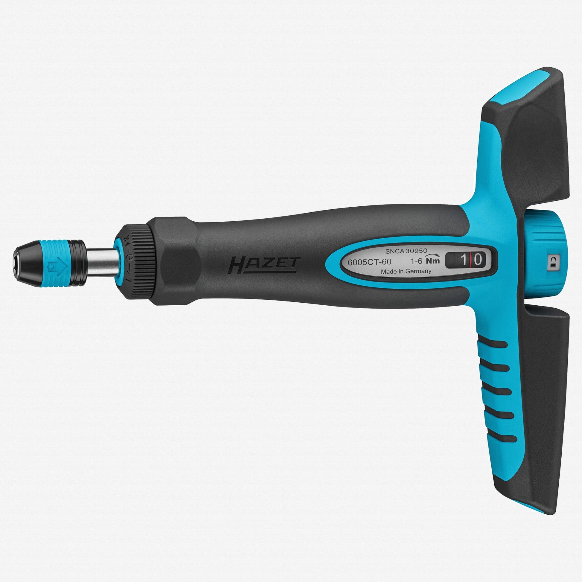 Hazet 6005CT-60 Ratcheting Torque T-Handle Screwdriver, 1/4" Hex Drive, Reversible, 1.0 - 6.0 Nm - HZ6005CT-60 - KC Tool