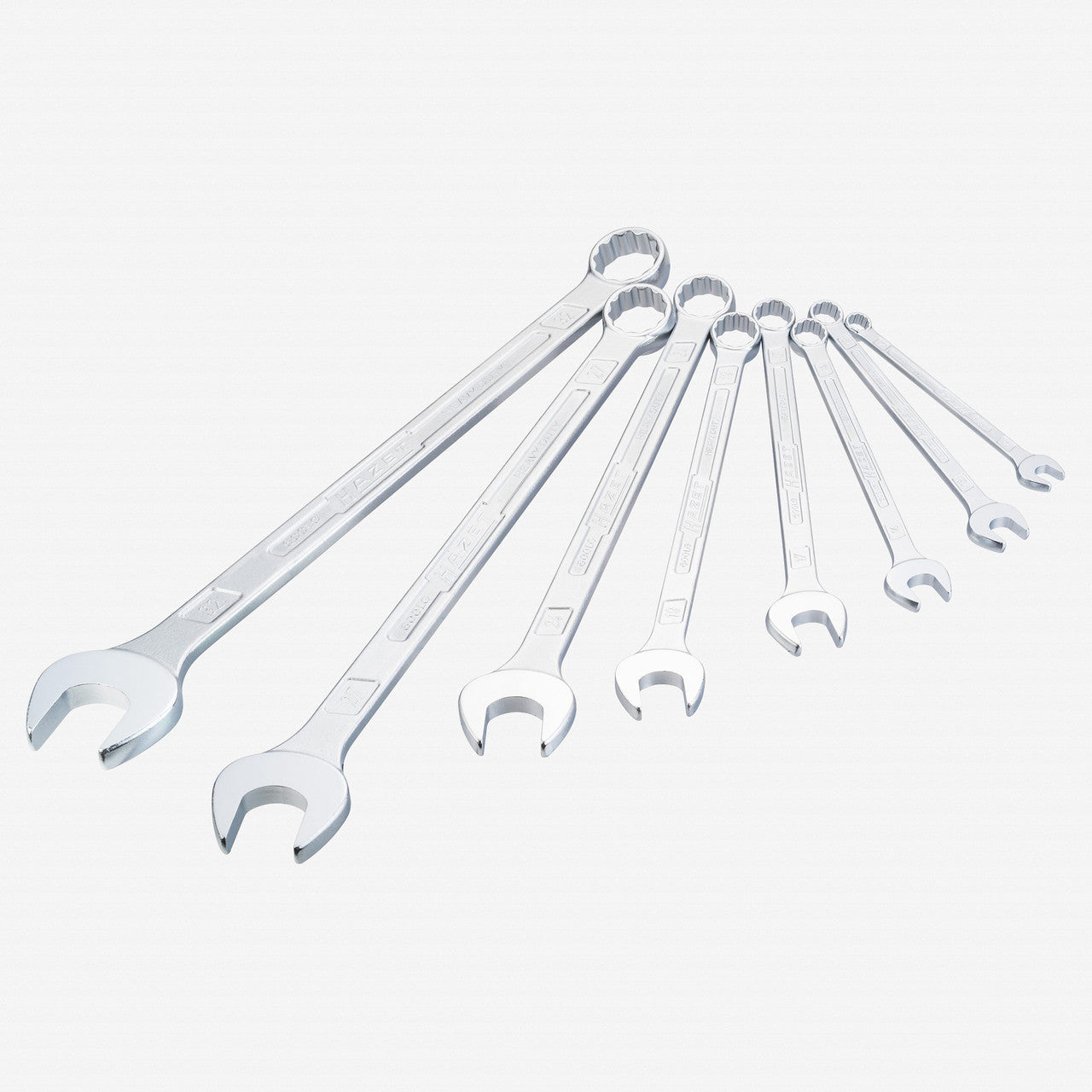Hazet 600LG/8 Combination wrench, extra long 8 piece set metric - HZ600LG/8 - KC Tool
