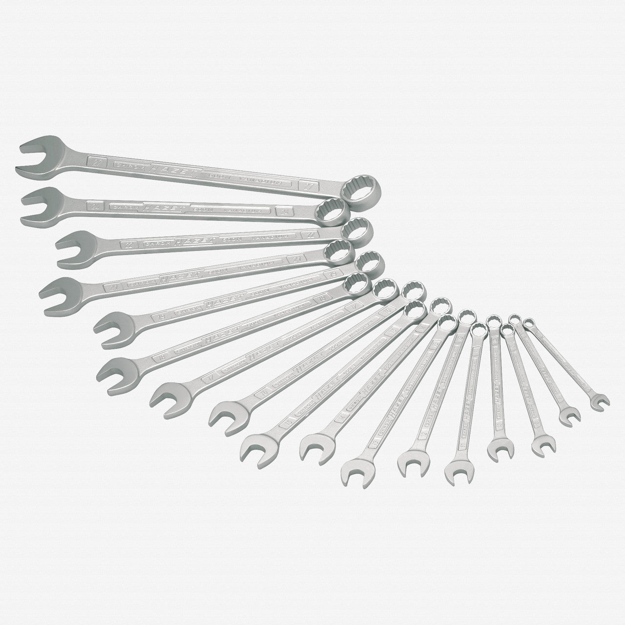 Hazet 600N/17N 12 Point Combination wrench set 17 pc metric set - HZ600N/17N - KC Tool