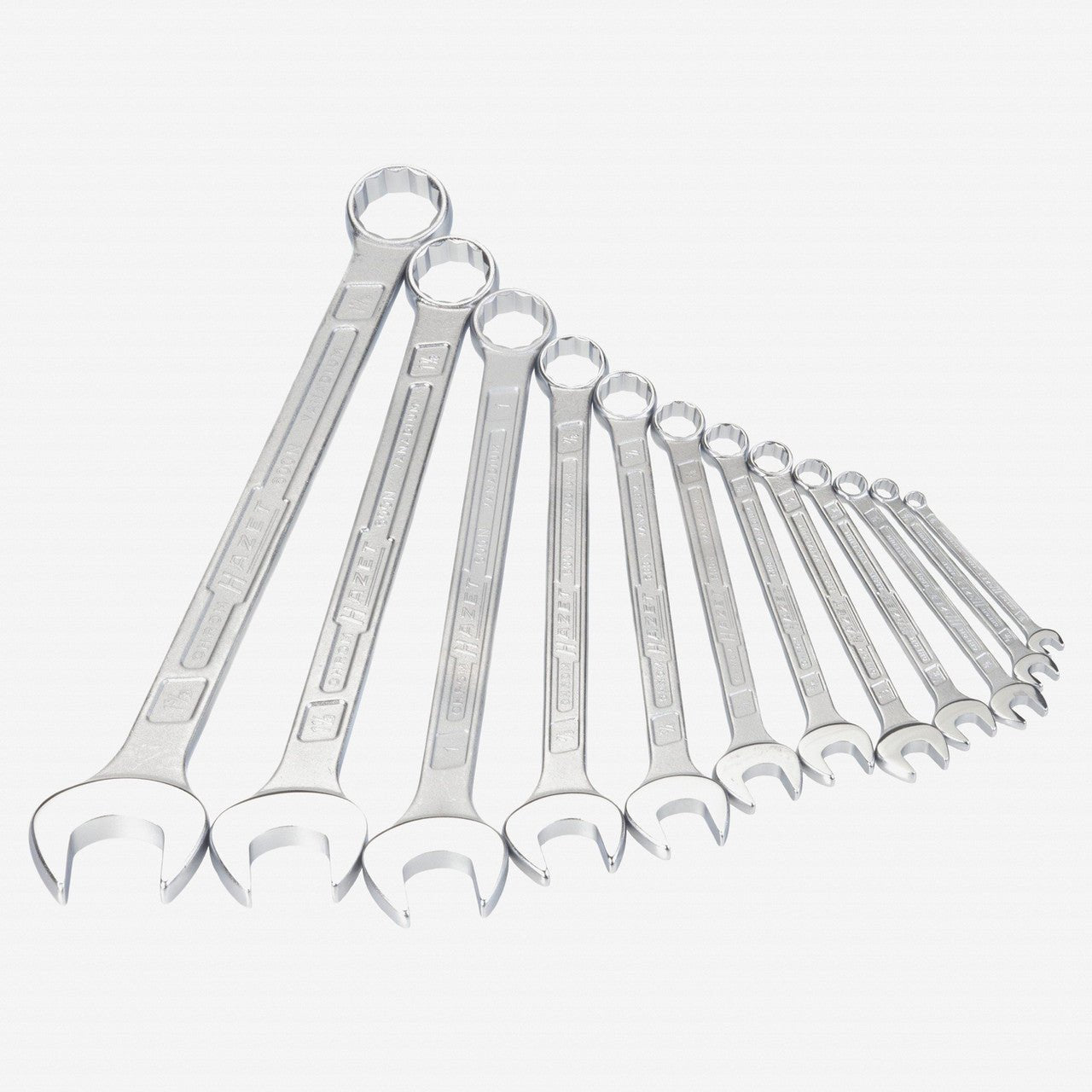 Hazet 600NA/12-1 12 Point Combination wrench set 12 pc SAE set - HZ600NA/12-1 - KC Tool