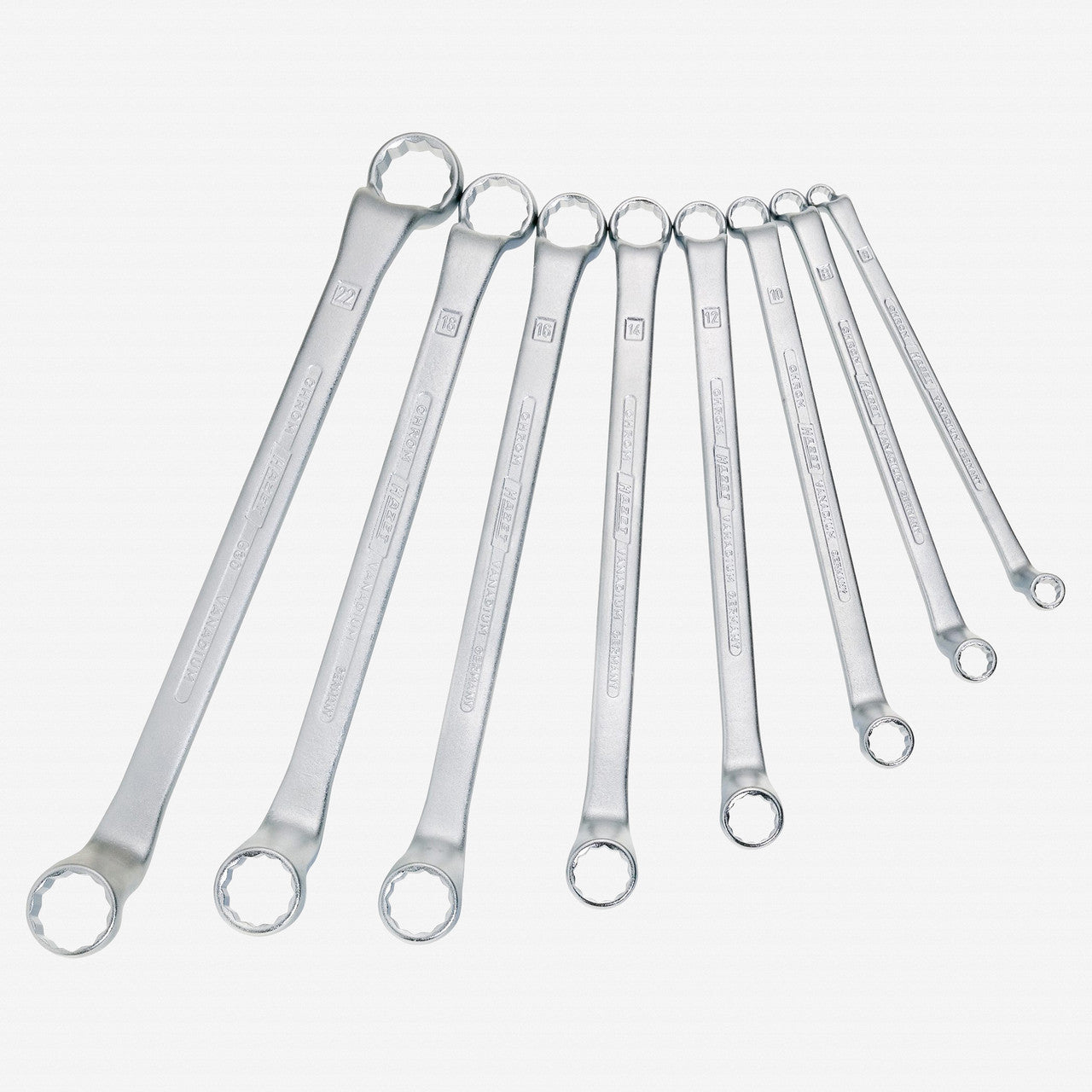 Hazet 630/8 Double box - end wrench offset set 8 pc metric - HZ630/8 - KC Tool