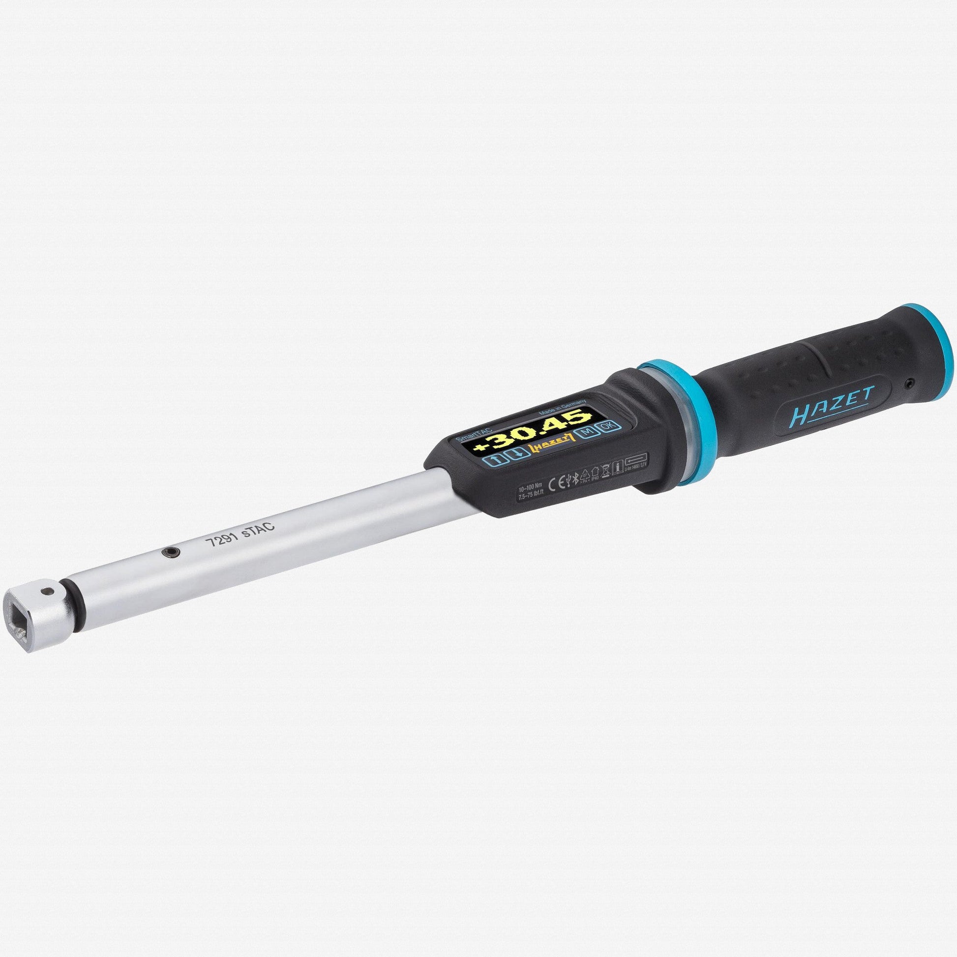 Hazet 7291-5STAC Electronic Torque Wrench with Angle Gauge, 9 x 12mm, 10 - 100Nm - HZ7291-5STAC - KC Tool