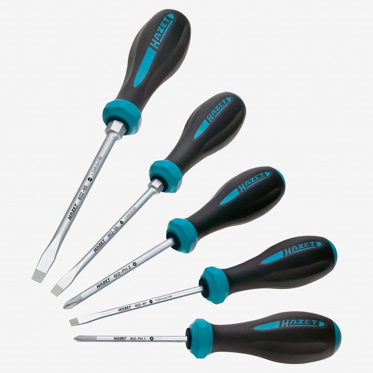 Hazet 802/5 5 Pc Hexanamic Premium Screwdriver Set - Slotted and Phillips - HZ802/5 - KC Tool