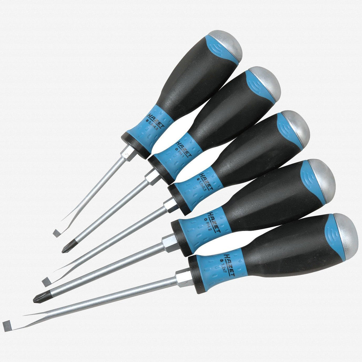 Hazet 810U-1/5 Screwdriver Set with Striking Caps - Phillips and Slotted, 5 Pieces - HZ810U-1/5 - KC Tool