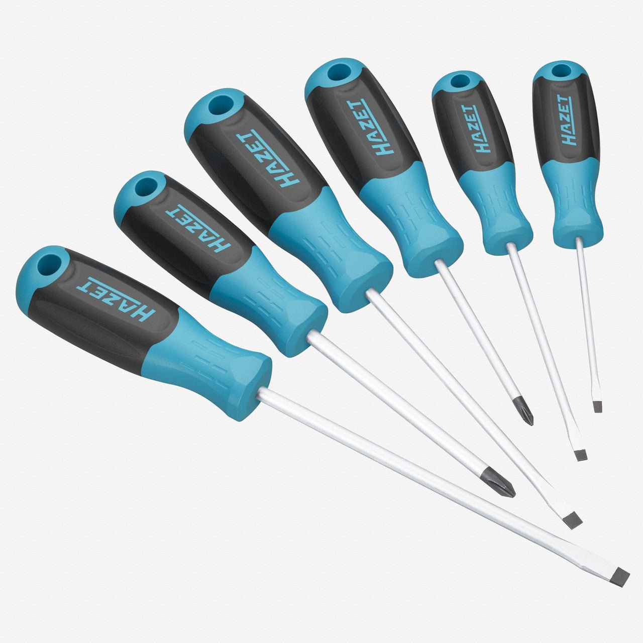 Hazet 811/6 Slotted and Phillips Screwdriver Set with 3K Handles, 6 Pieces - HZ811/6 - KC Tool