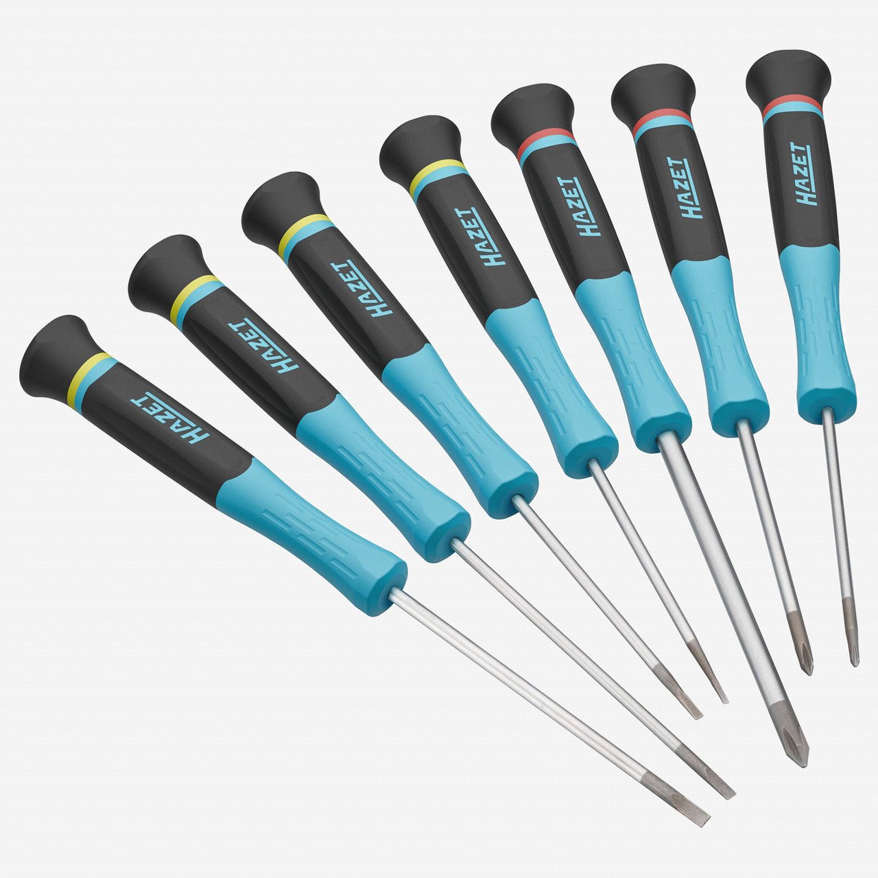Hazet 811EL/7 Slotted and Phillips Electronic Precision Screwdriver Set with 3K Handles, 7 Pieces - HZ811EL/7 - KC Tool