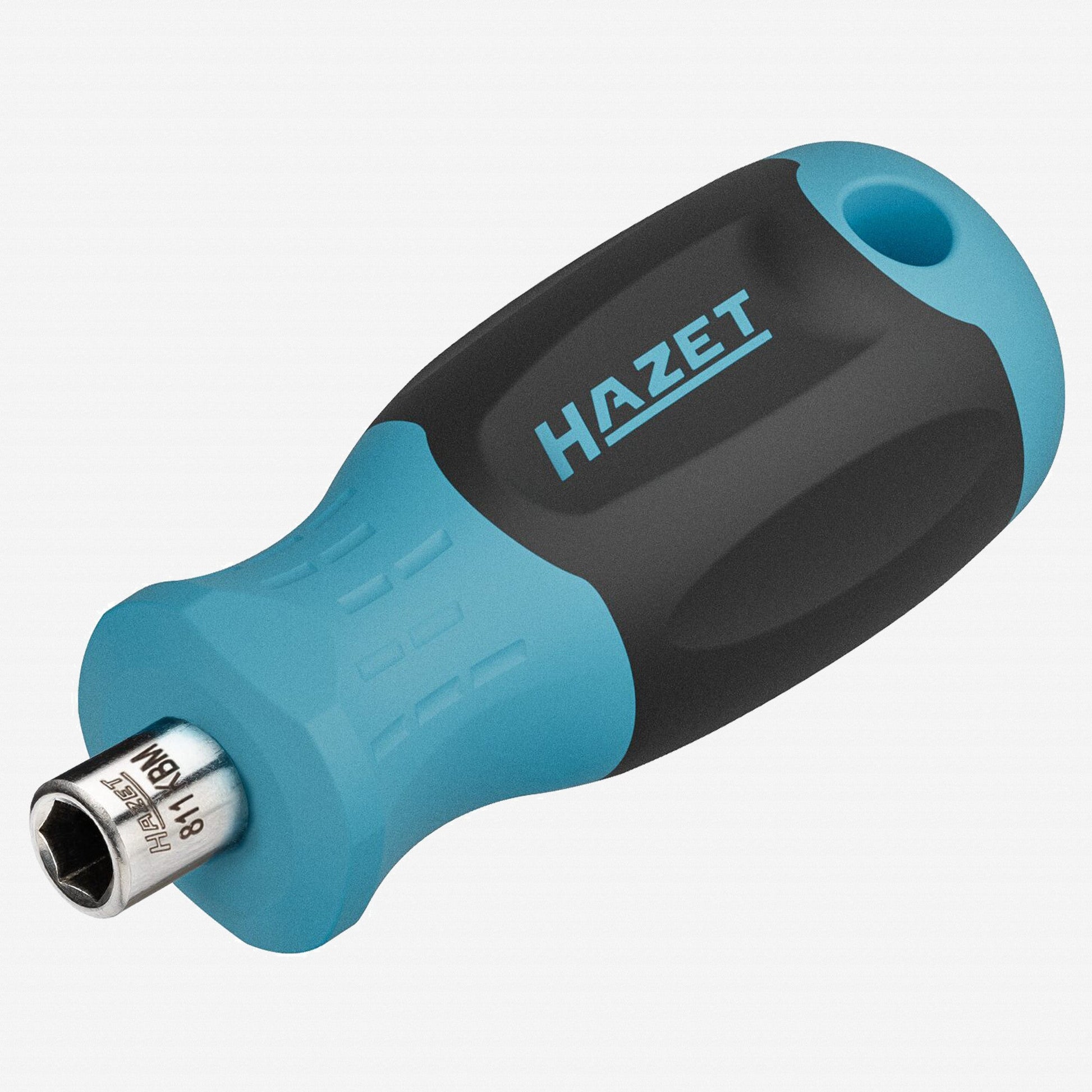 Hazet 811KBM 1/4" Stubby Magnetic Bit Holding Screwdriver with 3K Handle, 70 mm - HZ811KBM - KC Tool