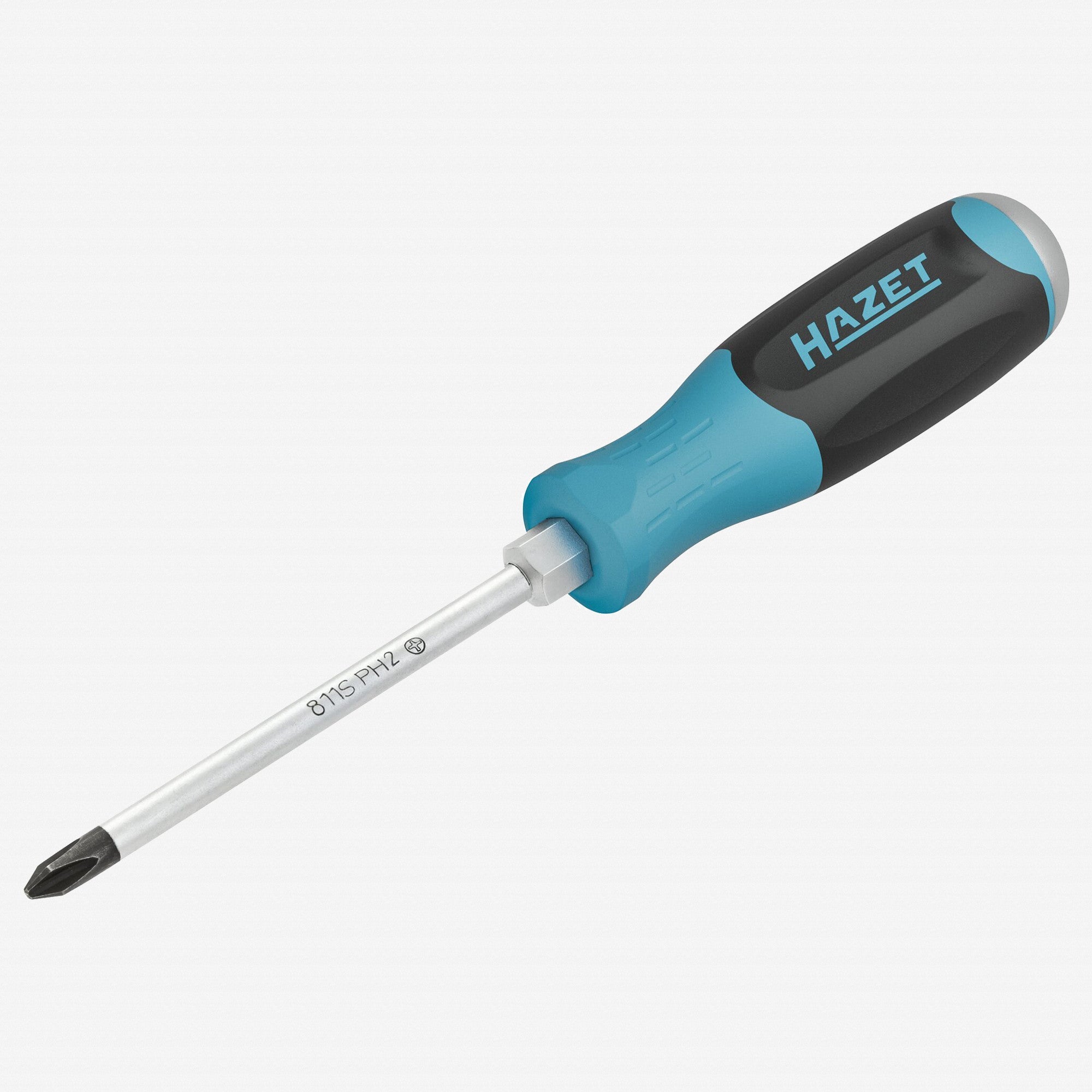 Hazet 811S-PH2 Phillips 2 Screwdriver with 3K Handle and Striking Cap - HZ811S-PH2 - KC Tool
