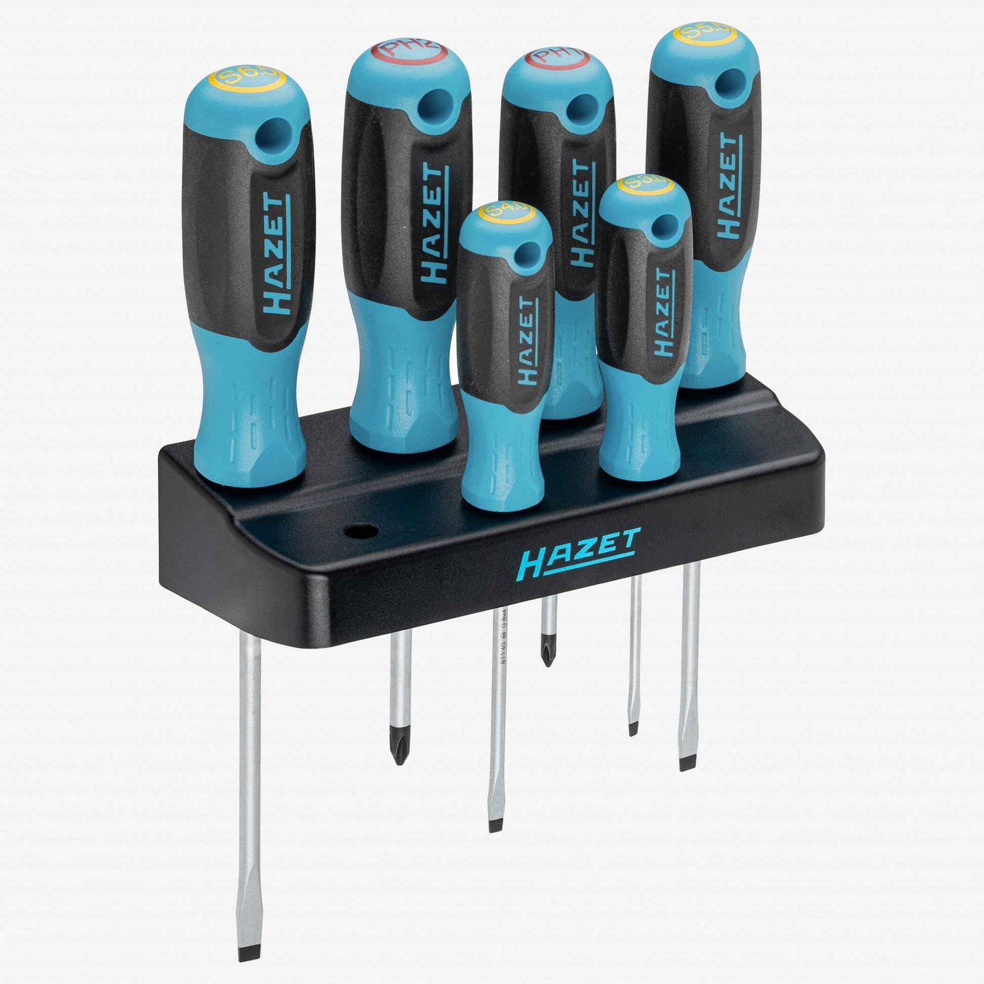 Hazet 811SH-1/7 Slotted/Phillips Screwdriver Set with Holder, 7 Pieces - HZ811SH-1/7 - KC Tool