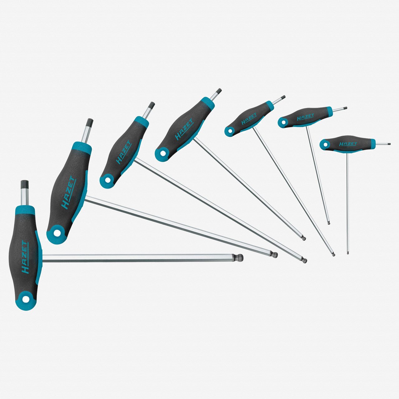 Hazet 829KK/7 Metric 2 - Way Ball End T - Handle Hex Set, 7 Pieces - HZ829KK/7 - KC Tool