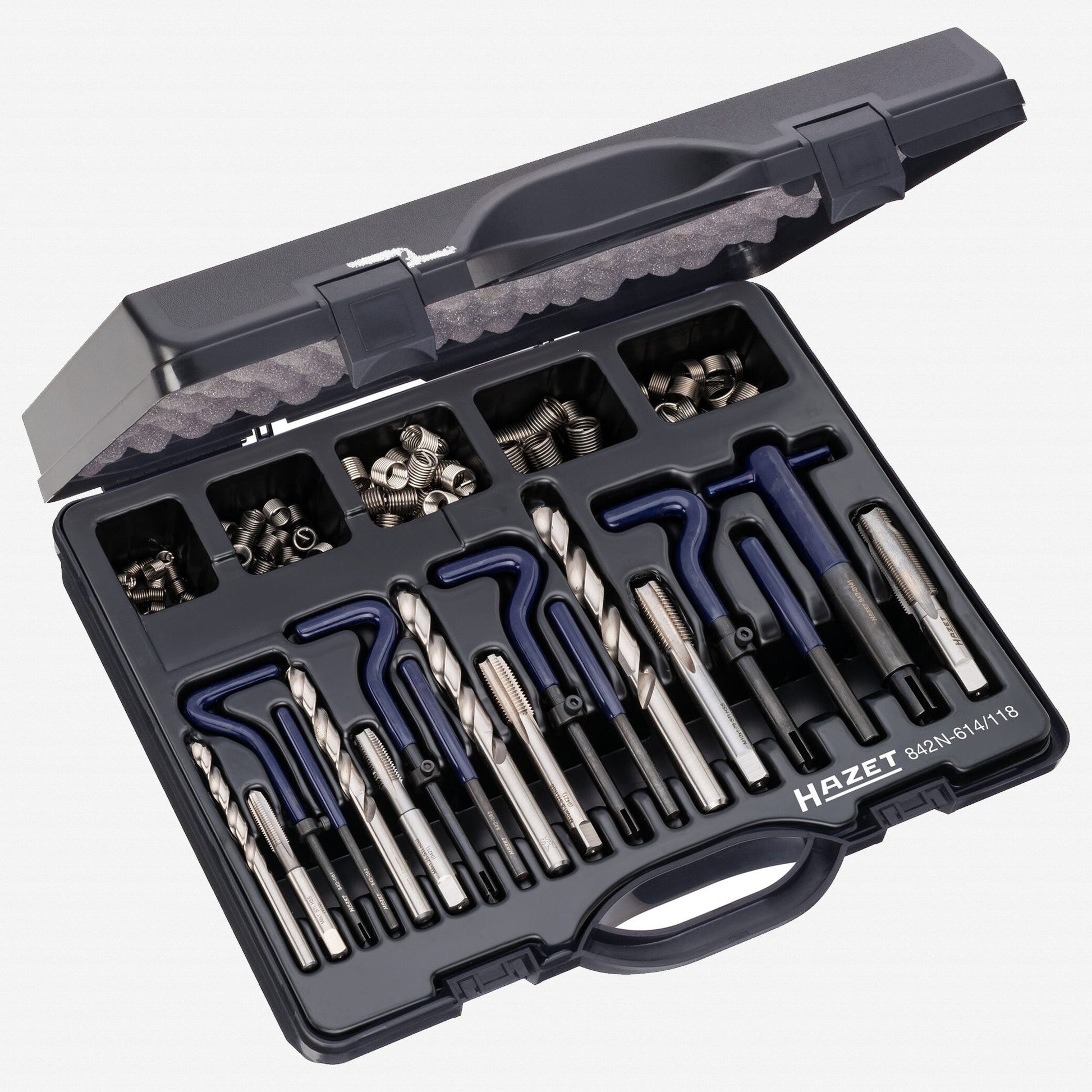 Hazet 842N-614/118 Thread Repair Tool Set, M6 - M14, 118 Pieces - HZ842N-614/118 - KC Tool