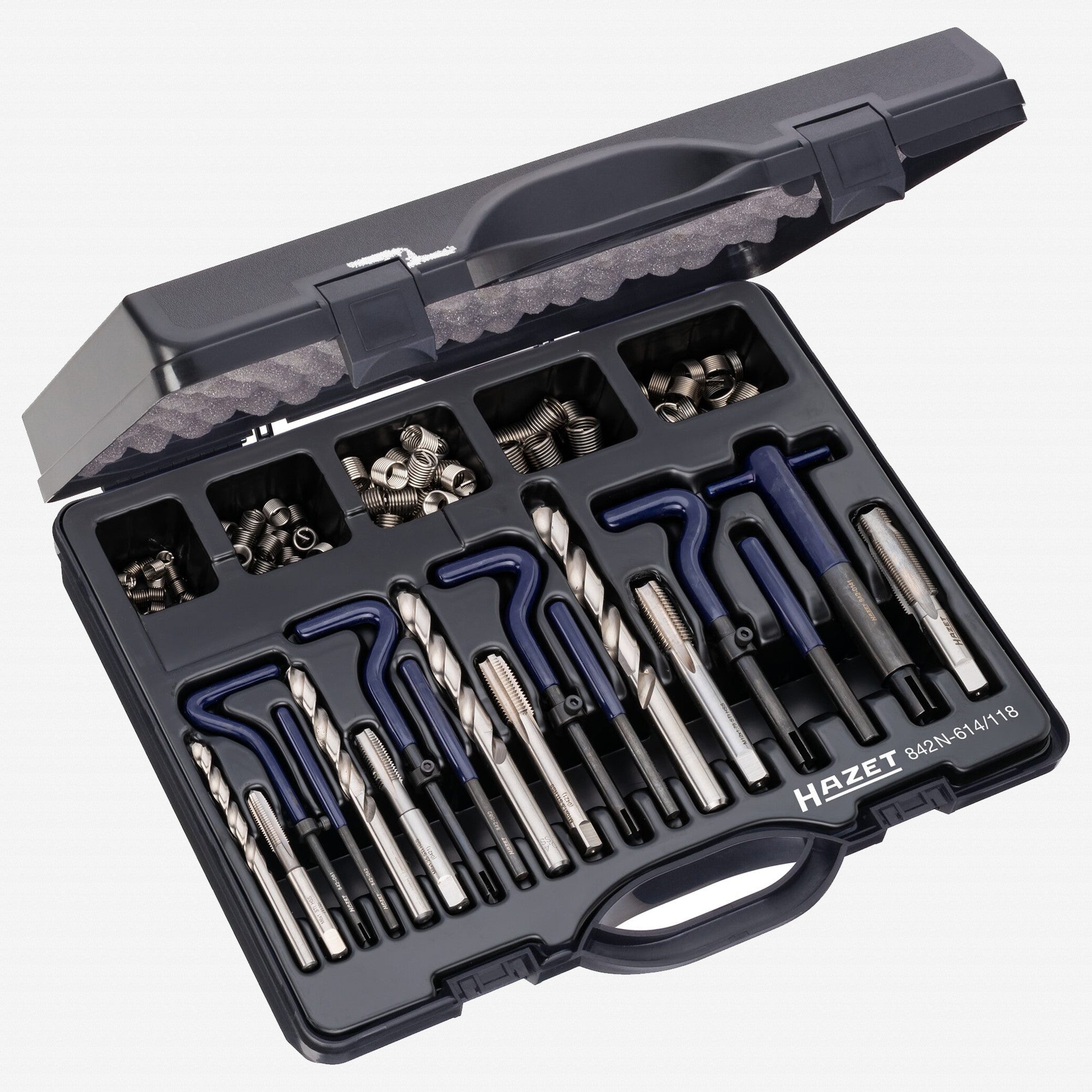 Hazet 842N-614/118 Thread Repair Tool Set, M6 - M14, 118 Pieces - HZ842N-614/118 - KC Tool