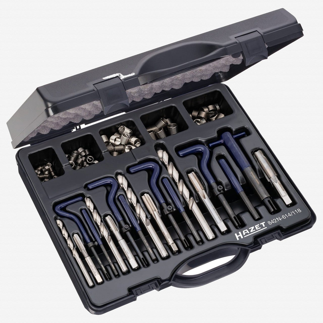 Hazet 842N - 614/118 Thread Repair Tool Set, M6 - M14, 118 Pieces - HZ842N-614/118 - KC Tool