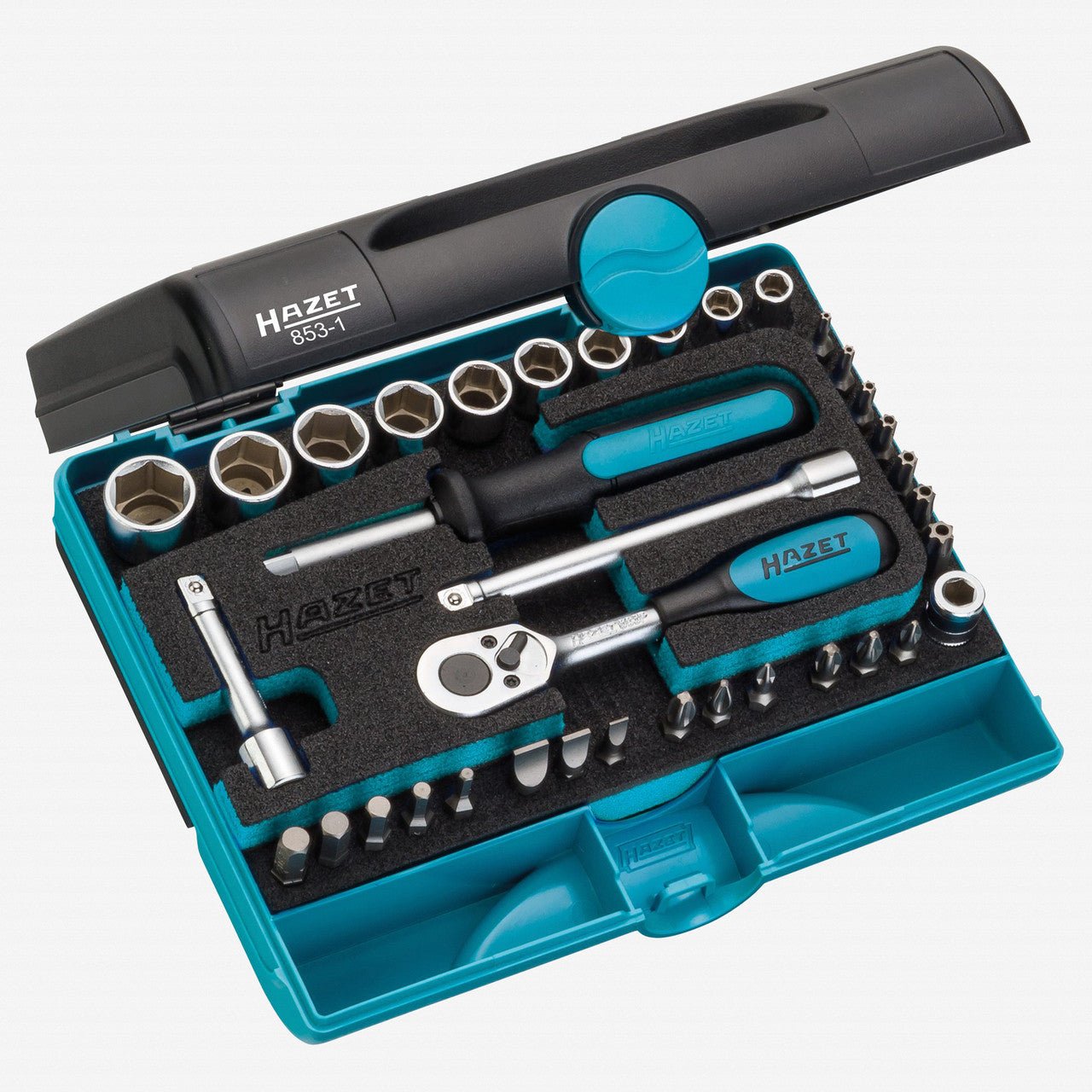 Hazet 853-1 1/4" 36 Pc Metric Socket and Bit Set - HZ853-1 - KC Tool