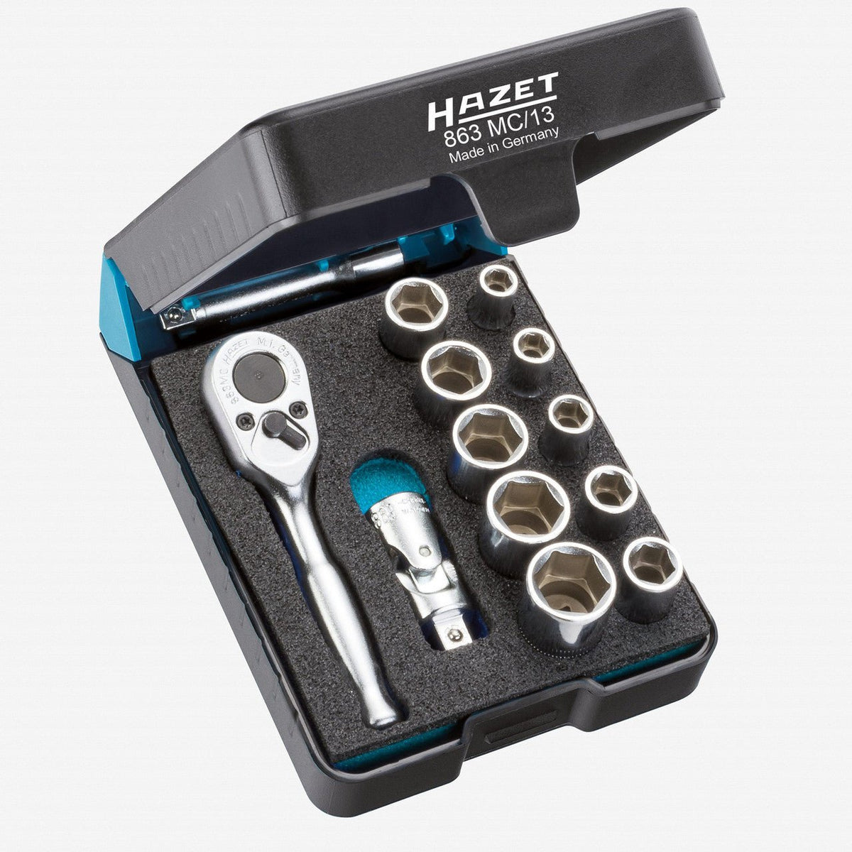 Hazet 863MC/13 13 Pc 1/4" Socket Set with Case - HZ863MC/13 - KC Tool