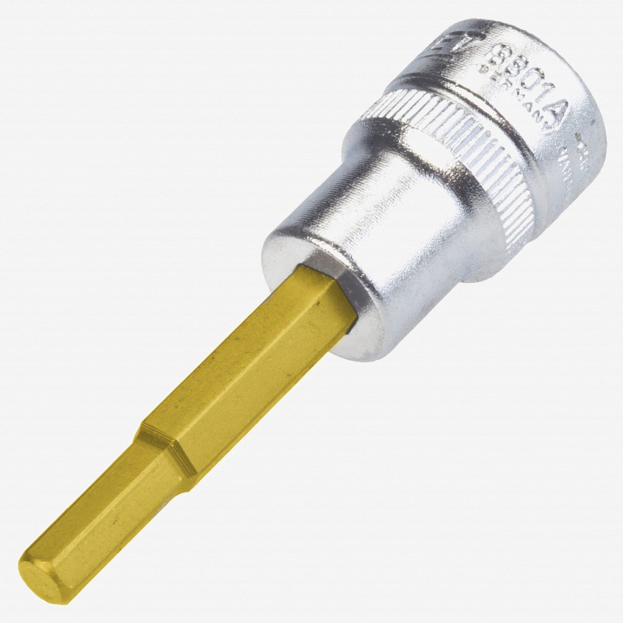 Hazet 8801A - 3/16 3/16" Hex Titanium - Nitride Bit Socket 3/8" - HZ8801A-3/16 - KC Tool