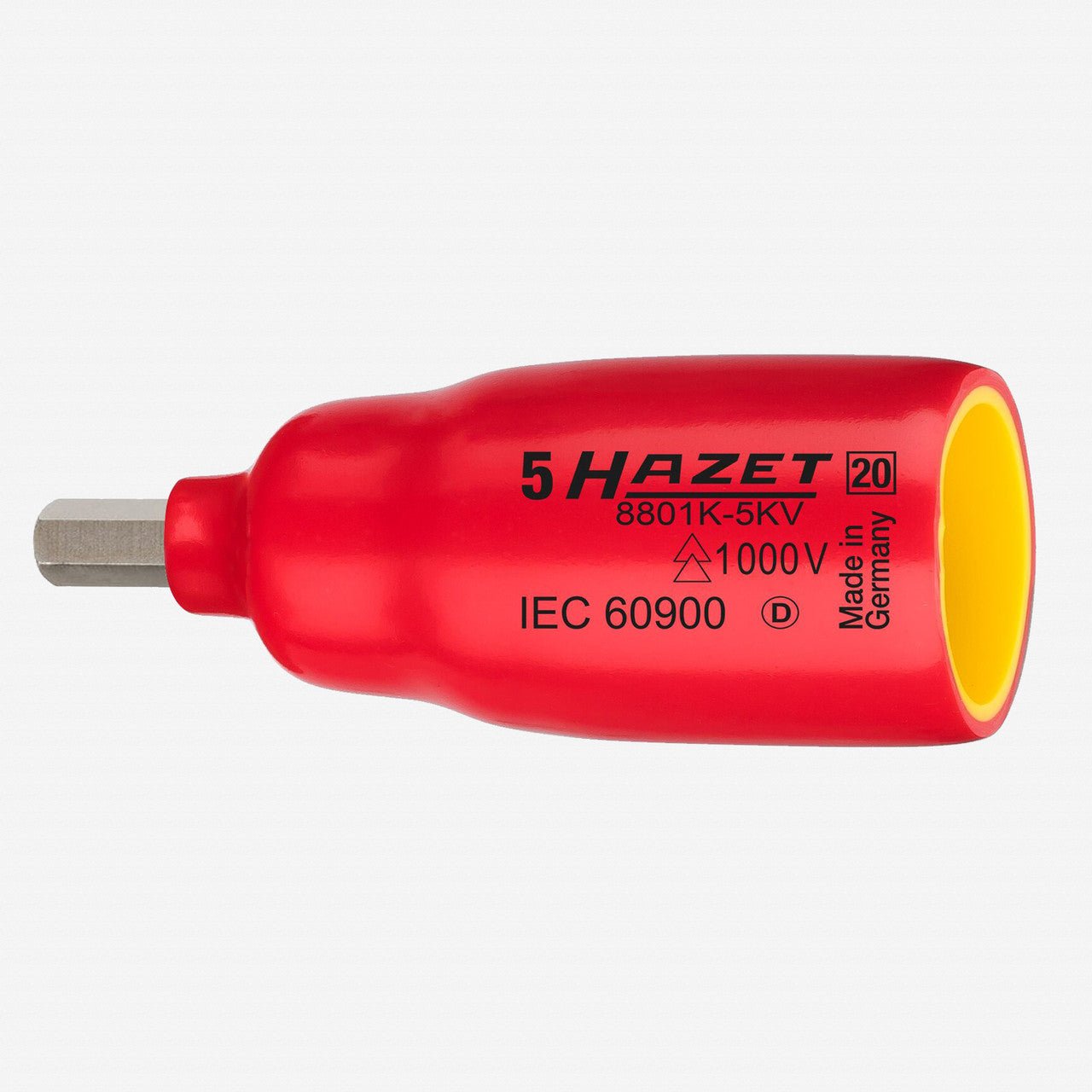 Hazet 8801K Insulated 3/8" Hex Bit Socket, 6.0mm - HZ8801K-6KV - KC Tool