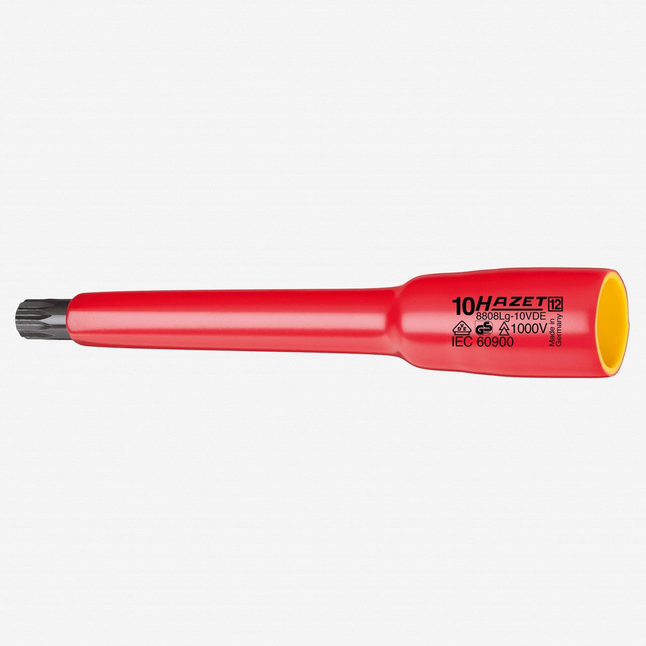 Hazet 8808LG - 8VDE M8 Long XZN Insulated Socket 3/8" - HZ8808LG-8VDE - KC Tool