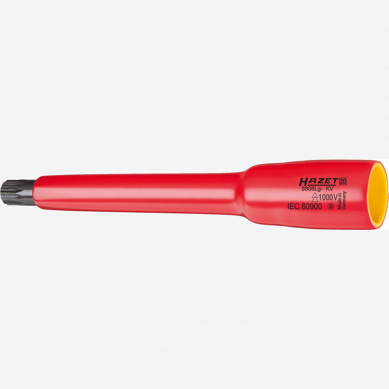 Hazet 8808LG Insulated 3/8" XZN Bit Socket - Long, M10 - HZ8808Lg-10KV - KC Tool