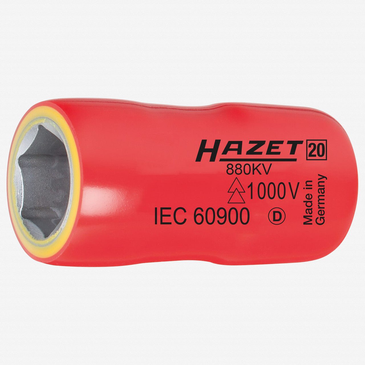 Hazet 880KV Insulated 3/8" Metric Socket, 19mm - HZ880KV-19 - KC Tool