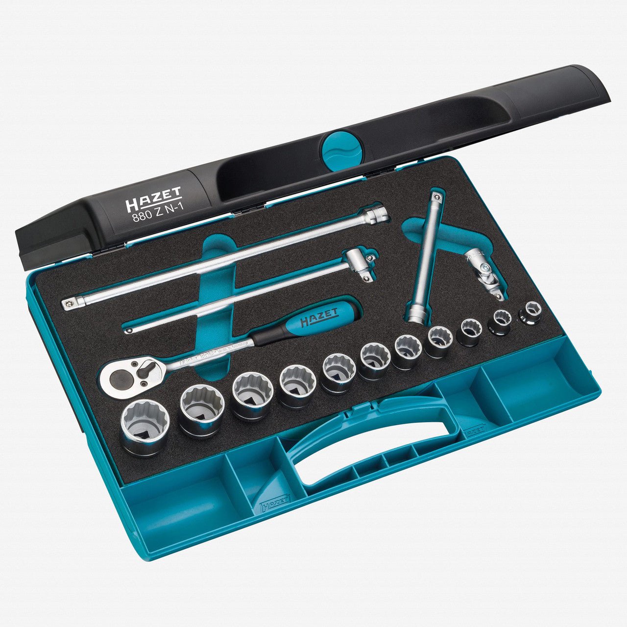 Hazet 880ZN-1 16Pc 12-point 3/8" Metric Socket Set - HZ880ZN-1 - KC Tool