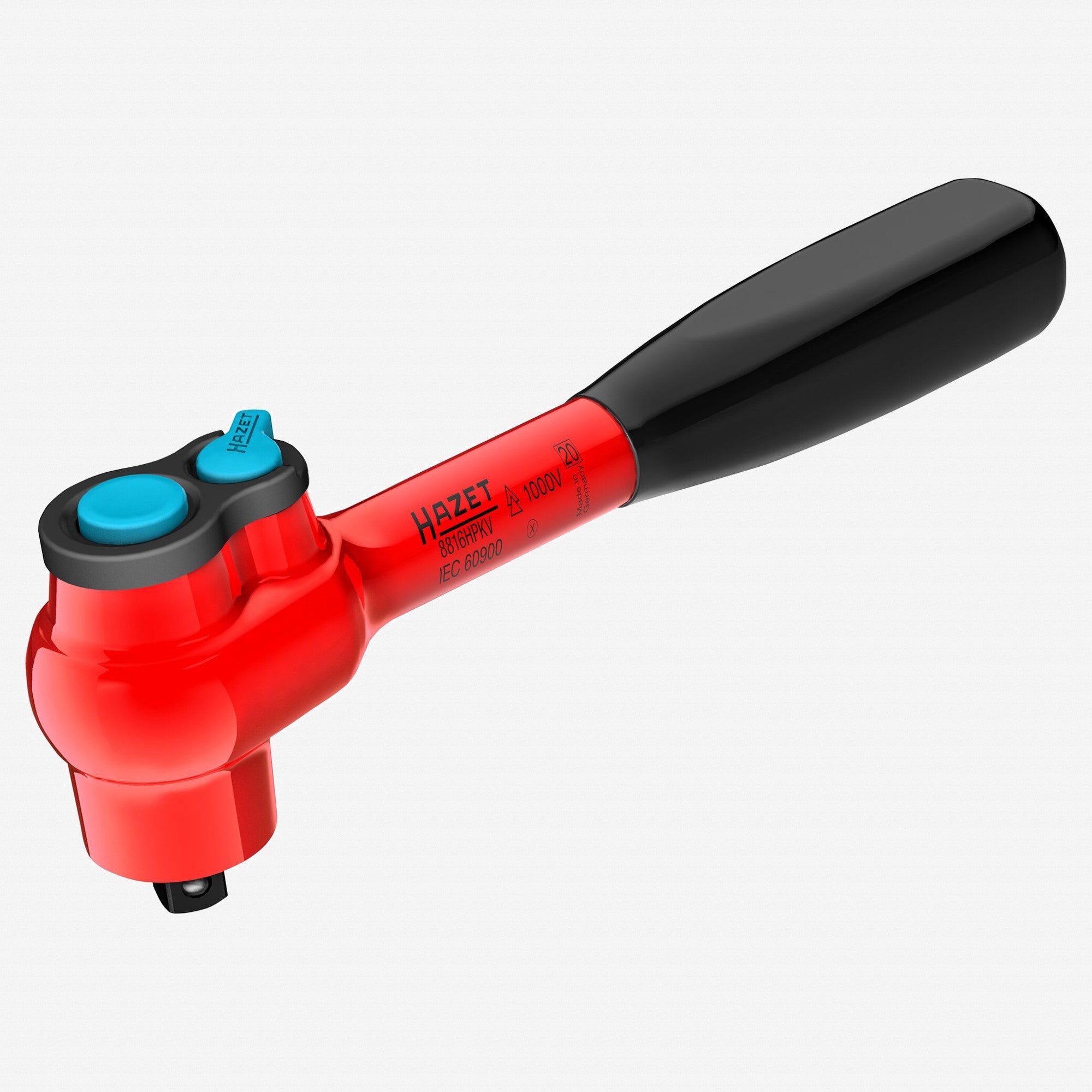 Hazet 8816HPKV HiPer Insulated VDE Fine-Tooth Ratchet, 3/8" Drive - HZ8816HPKV - KC Tool