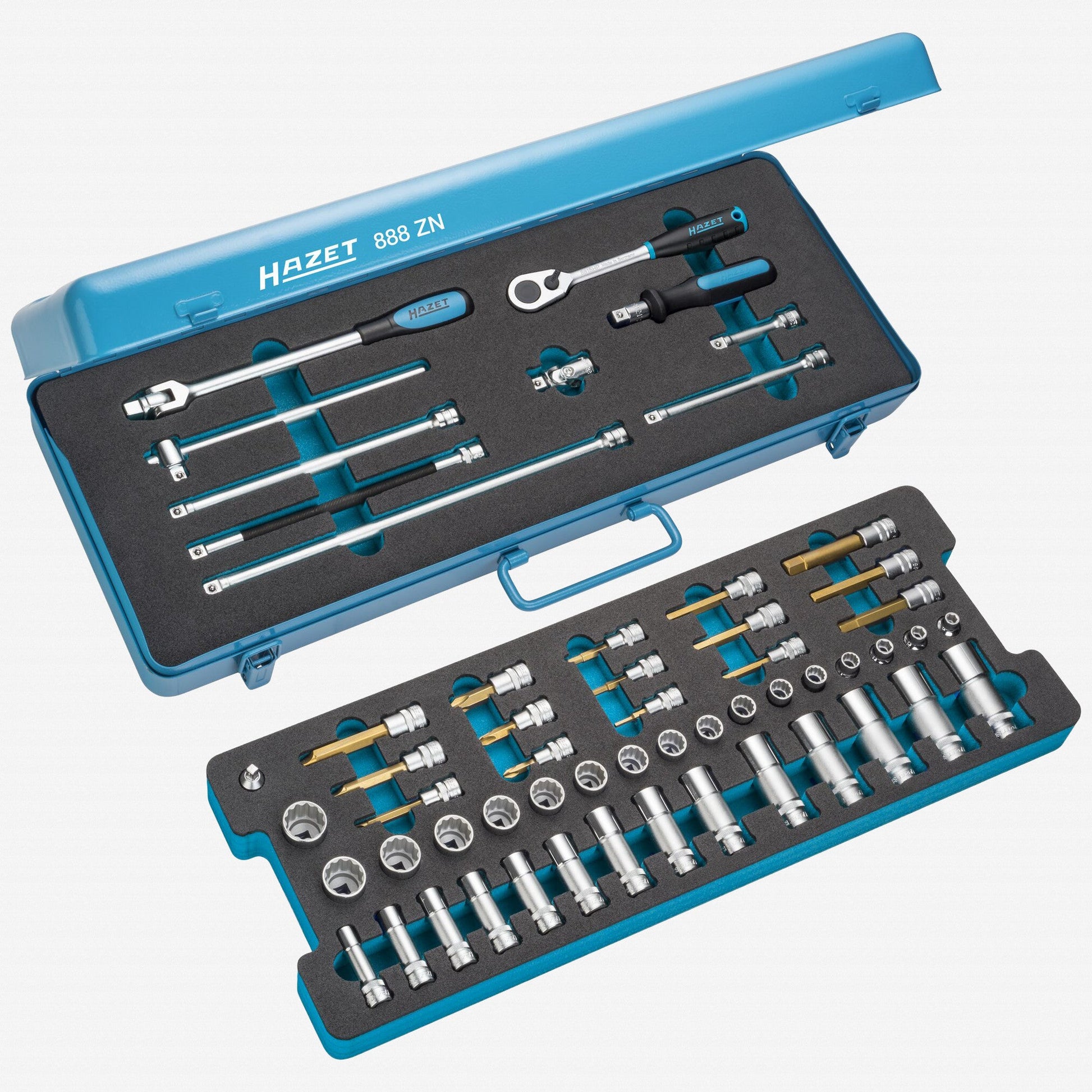 Hazet 888ZN Metric 3/8" Socket and Bit Set, 58 Pieces - HZ888ZN - KC Tool