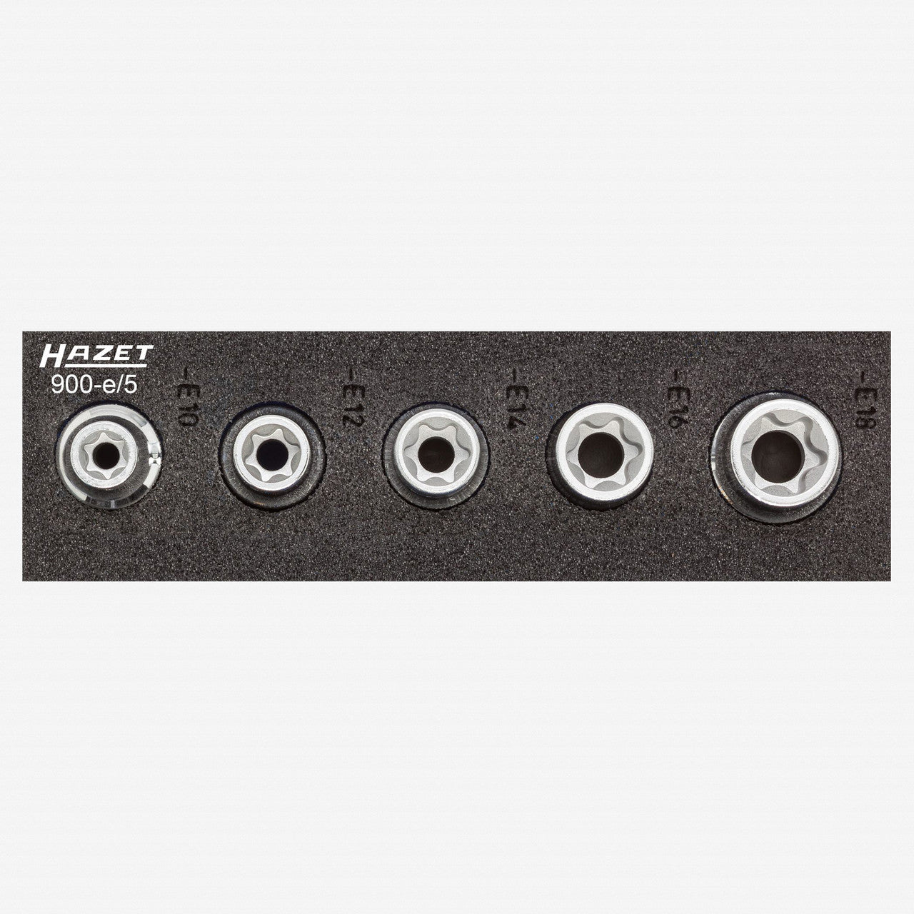 Hazet 900-E/5 External TORX® Socket Set, 1/2" Drive, 5 Pieces - HZ900-E/5 - KC Tool