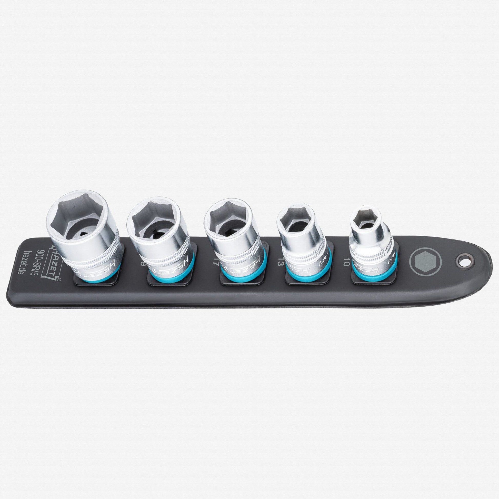 Hazet 900-SR/5 1/2" SmartRail Metric Socket Set, 10 - 22 mm, 5 Pieces - HZ900-SR/5 - KC Tool