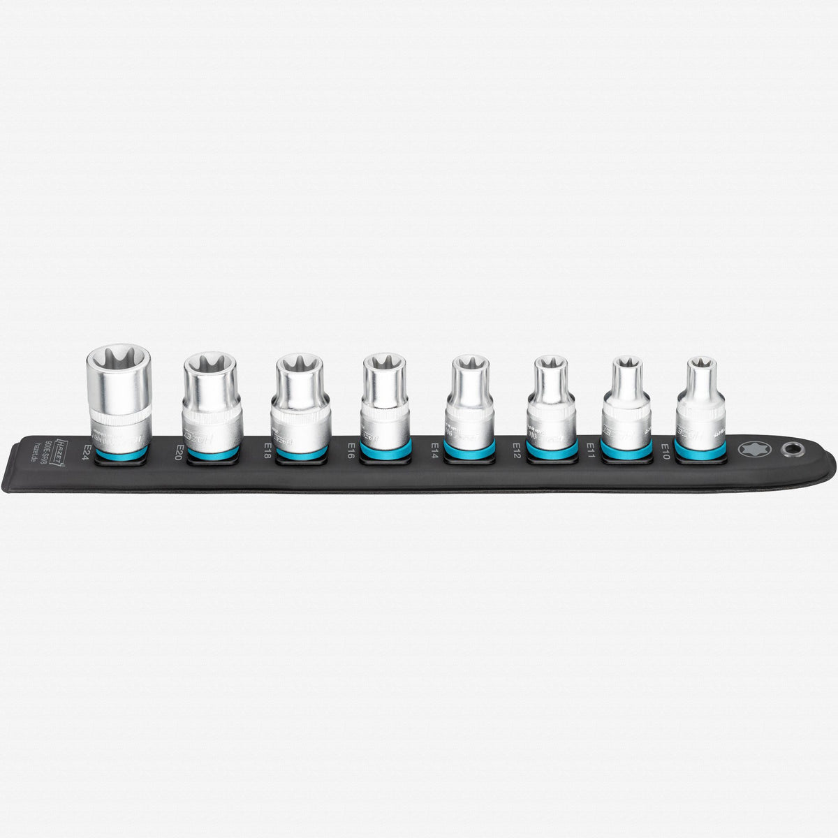 Hazet 900E-SR/8 SmartRail 1/2" External TORX® Socket Set, 8 Pieces - HZ900E-SR/8 - KC Tool