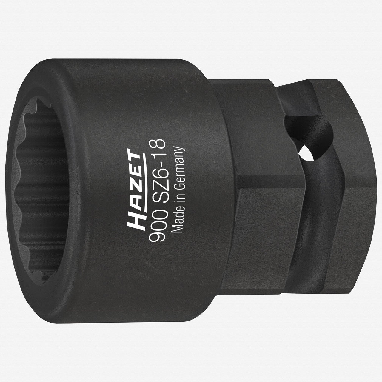 Hazet 900SZ6 - 18 18 mm Outside Hex Impact Socket, 1/2" Drive, 24 mm Outside Hex Drive, 12 Point - HZ900SZ6-18 - KC Tool