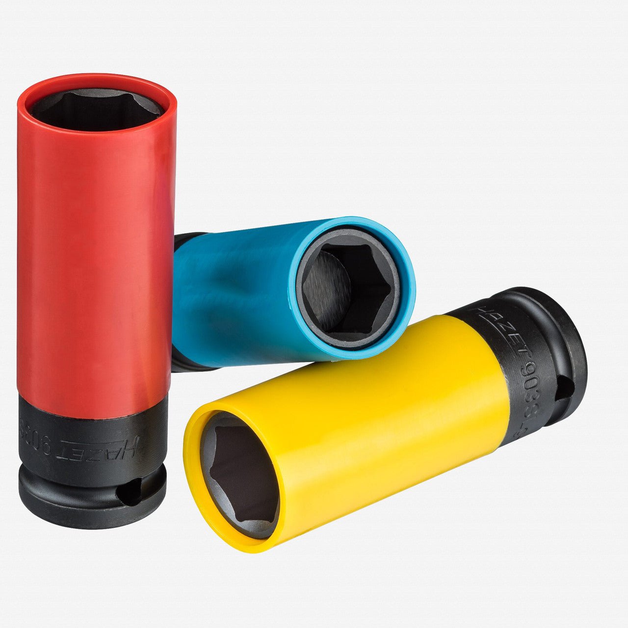 Hazet 903SPC/3 - 17, 19, 21mm x 1/2" Lug Nut Impact Socket with Plastic Sleeve Set - HZ903SPC/3 - KC Tool