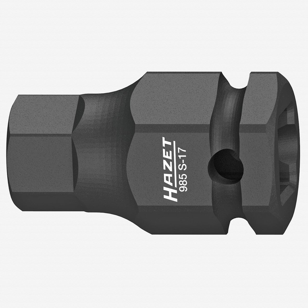 Hazet 985S - 17 17 mm Inside Hex Impact Socket, 1/2" Drive, 24 mm Outside Hex Drive, 45 mm - HZ985S-17 - KC Tool