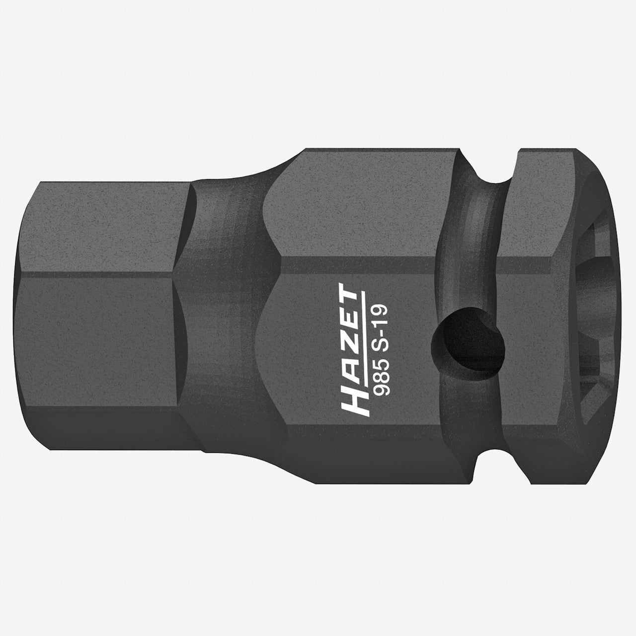 Hazet 985S - 19 19 mm Inside Hex Impact Socket, 1/2" Drive, 24 mm Outside Hex Drive, 45 mm - HZ985S-19 - KC Tool