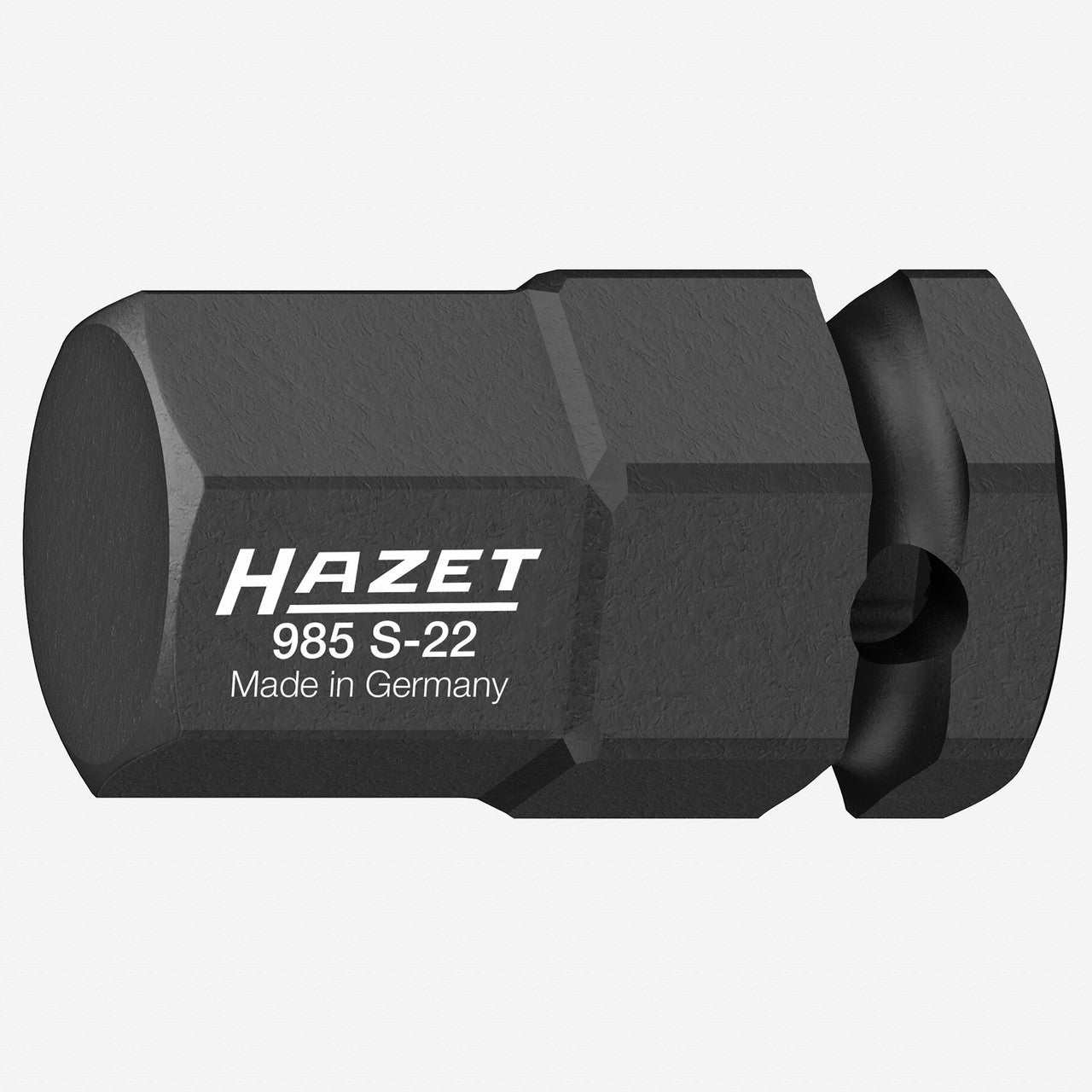 Hazet 985S - 22 22 mm Inside Hex Impact Socket, 1/2" Drive, 24 mm Outside Hex Drive, 45 mm - HZ985S-22 - KC Tool